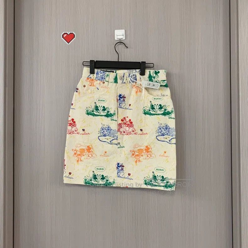Gucci Gucci Cartoon pattern full-print skirt Size 26" / US 2 / IT 38 - 1 Thumbnail