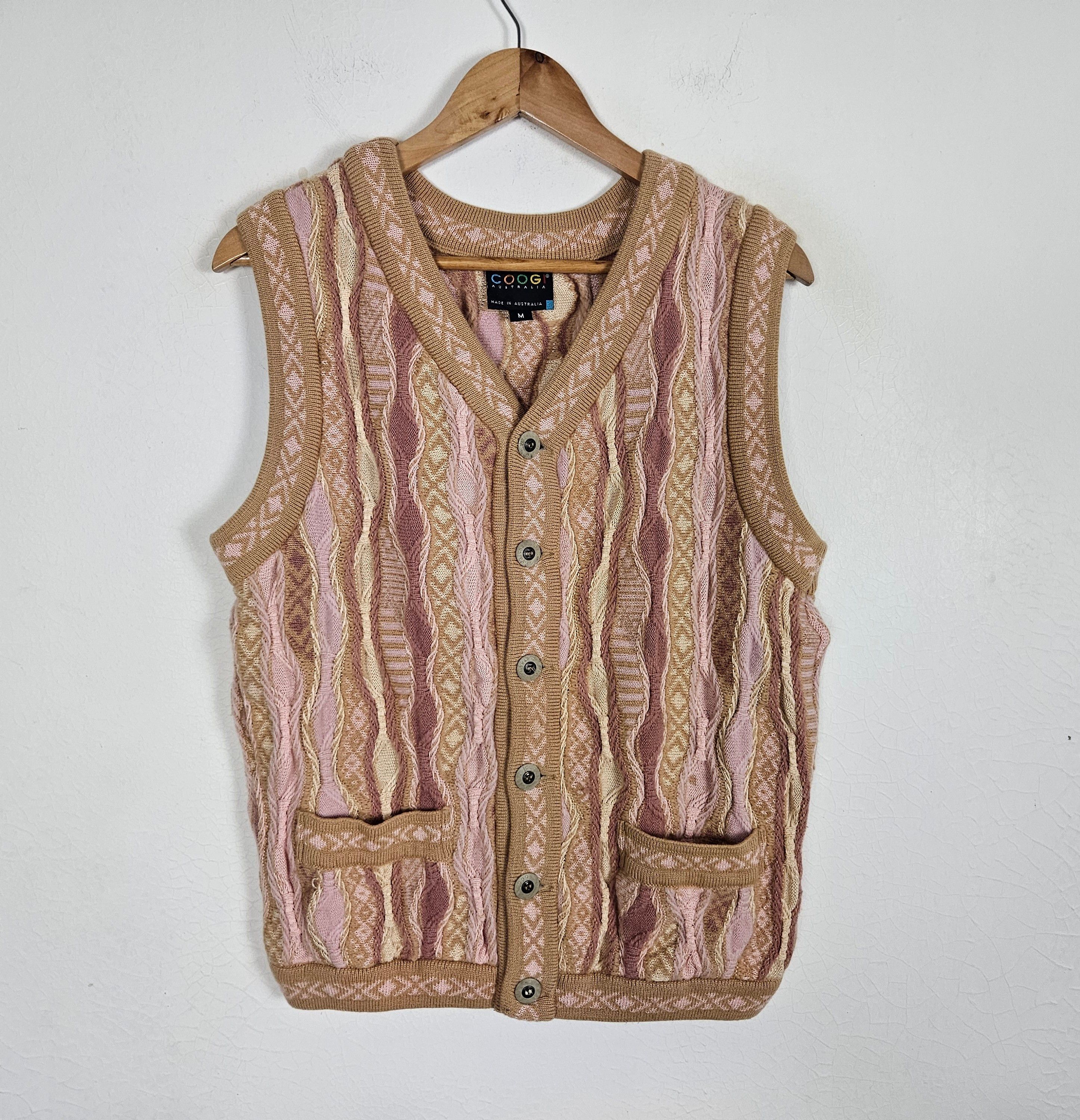 Coogi Vintage Coogi Rainbow Cable Australia Knit Sweater vest Size US M / EU 48-50 / 2 - 2 Thumbnail