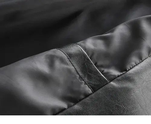VIBE Oversized waterproof PU leather Jacket zipper loose y2k Size US L / EU 52-54 / 3 - 7 Thumbnail