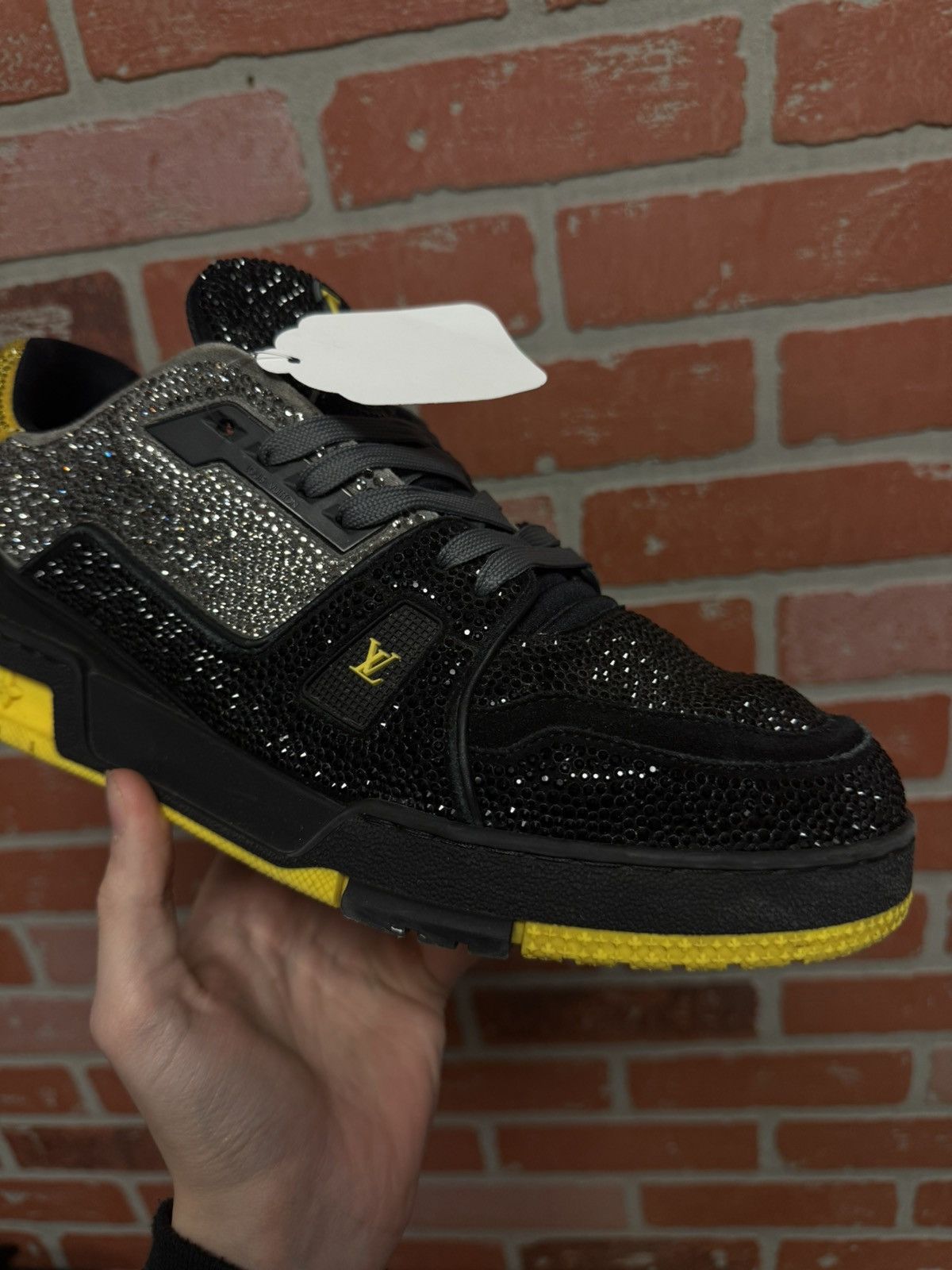 Louis Vuitton × Swarovski Louis Vuittion Swarovski Crystal Trainer 9LV/10US $5800 Size US 10 / EU 43 - 2 Thumbnail