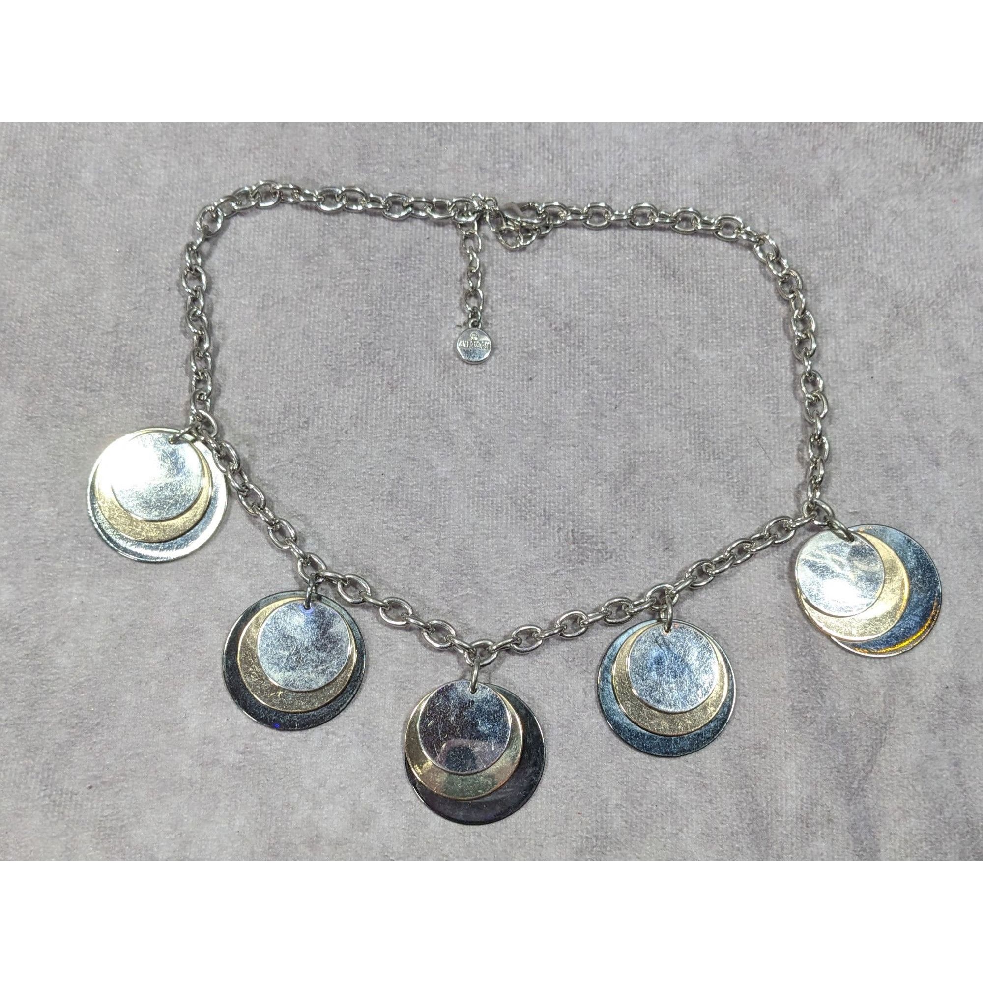 Alfani Alfani Elegant Modern Metallic Stacked Medallion Charm Neckl Size ONE SIZE - 9 Thumbnail