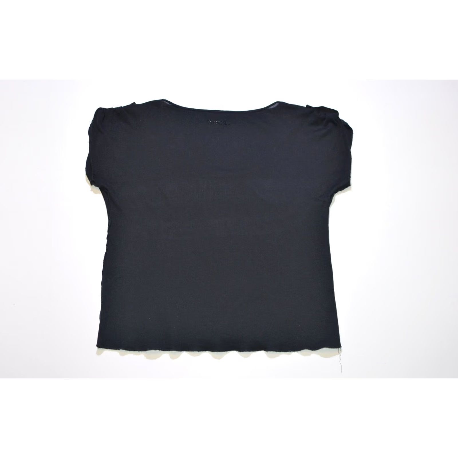 Vintage Wmns Sonia Rykiel Paris Designer Cotton Shirt Top Glitter Back Logo Size M Ladies Shirt Black ≈ Mens? Size M / US 6-8 / IT 42-44 - 5 Thumbnail