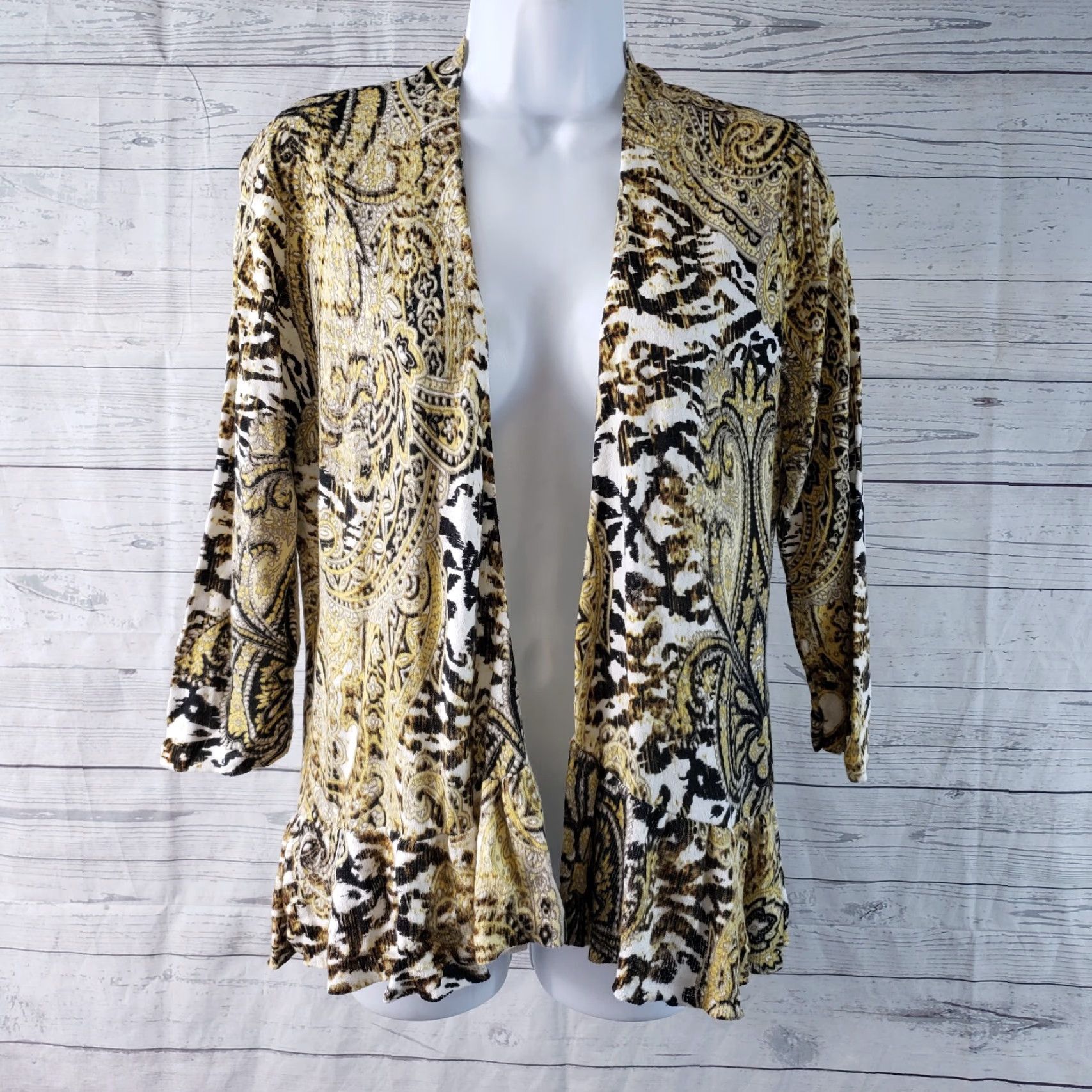 Vintage Chico's Womens Cardigan 3/4 Sleeve Shirt? Size M / US 6-8 / IT 42-44 - 2 Thumbnail