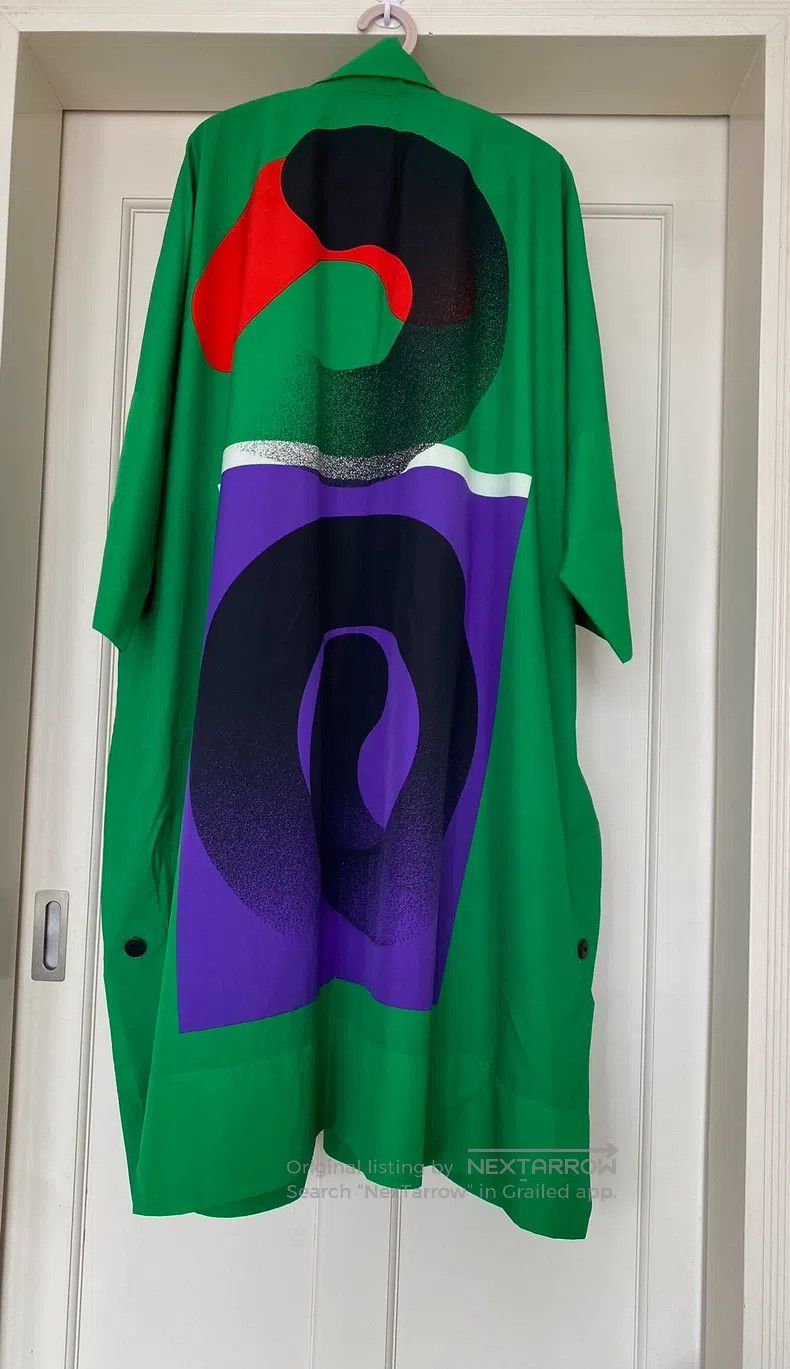 Issey Miyake Issey Miyake Green Coat Size L / US 10 / IT 46 - 2 Thumbnail