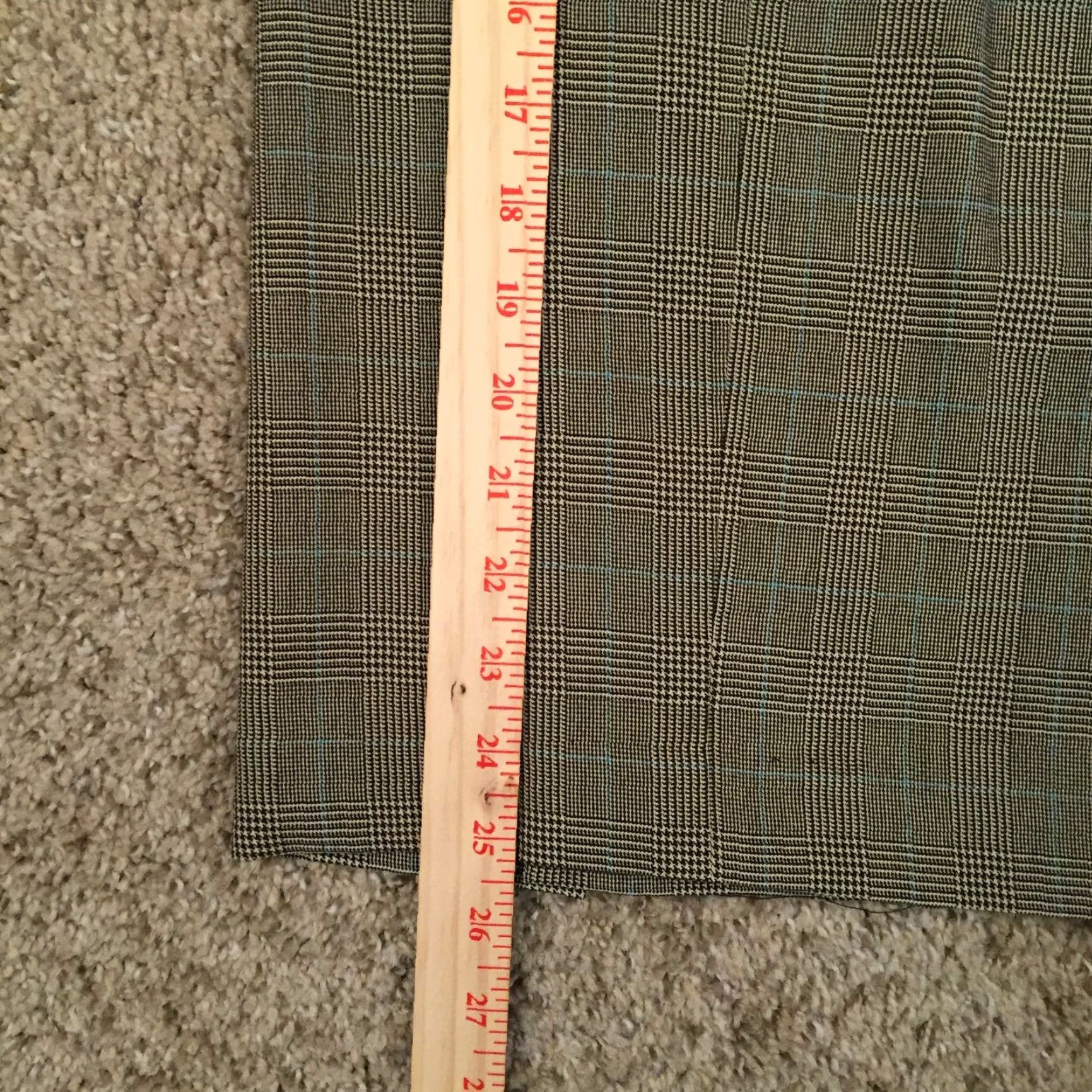 Vintage Preswick & Moore Skirt 10 Gray Blue Plaid Pencil Polyester Blend Lined Knee Length Women Size 32" / US 10 / IT 46 - 5 Thumbnail