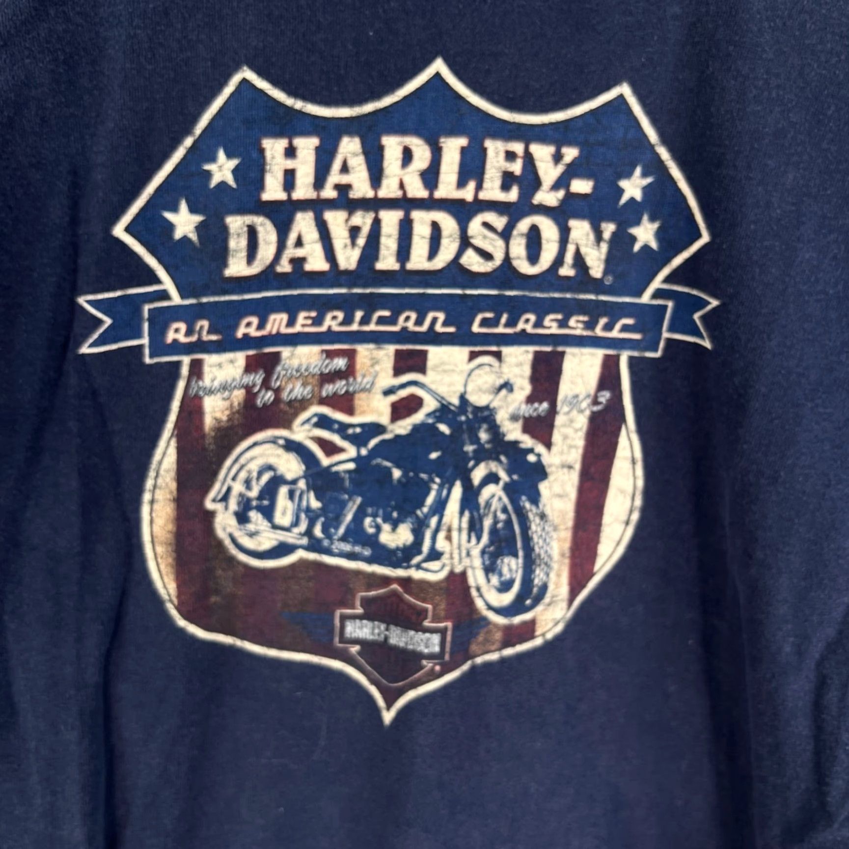 Harley Davidson Harley-Davidson All American Classic WI Harley Adult Small Graphic Tee Shirt US Theme Biker Motorcycle USA Mens Size US S / EU 44-46 / 1 - 2 Thumbnail