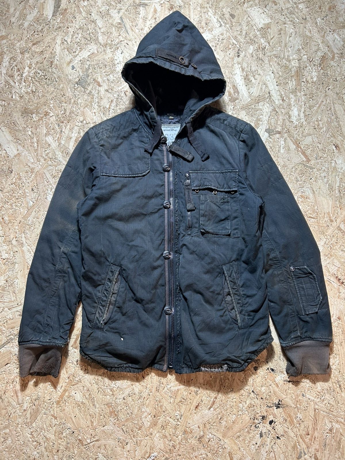 G-Star Vintage Y2K G Star Raw Tactical Zipper Hoodie Size US L / EU 52-54 / 3 - 1 Thumbnail