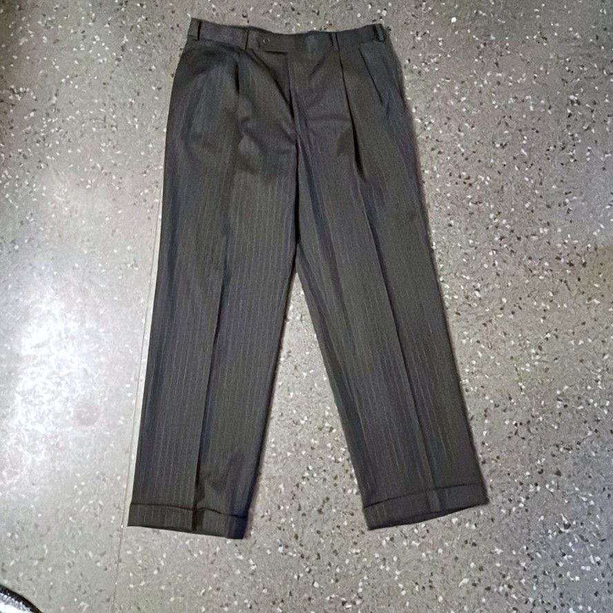 Brooks Brothers Brooks Brothers Charcoal Pinstripe Suit, Vintage Size 42L - 7 Thumbnail