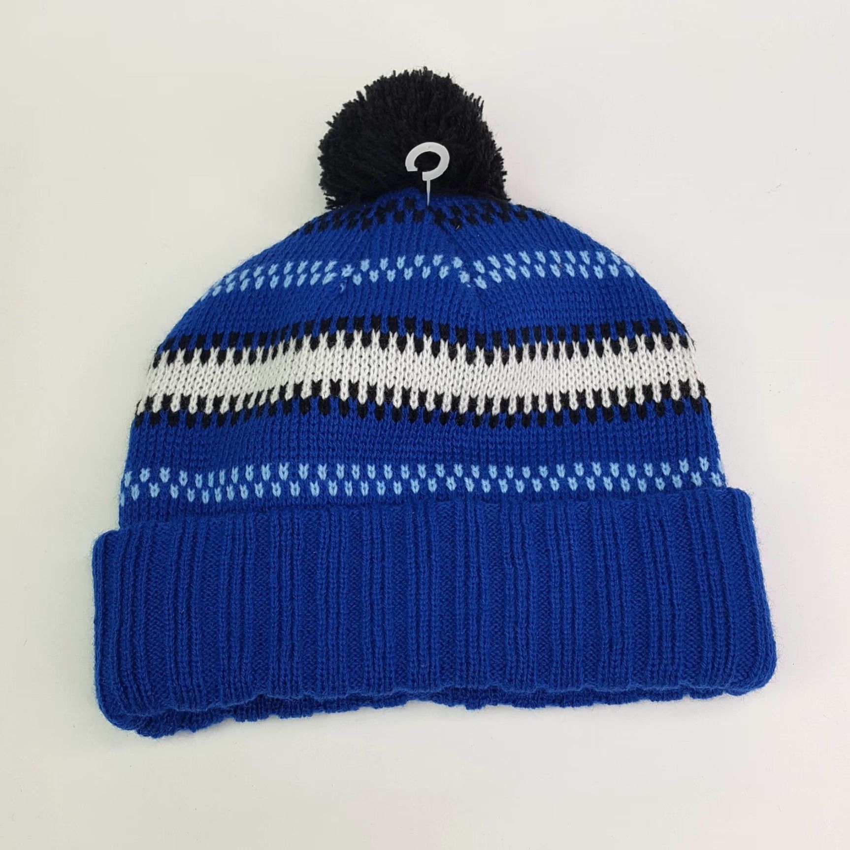 Logo 7 VINTAGE Greg Norman Golf Shark Logo Knit Beanie Adult One Size Striped Toboggan Hat Cap Size ONE SIZE - 6 Thumbnail