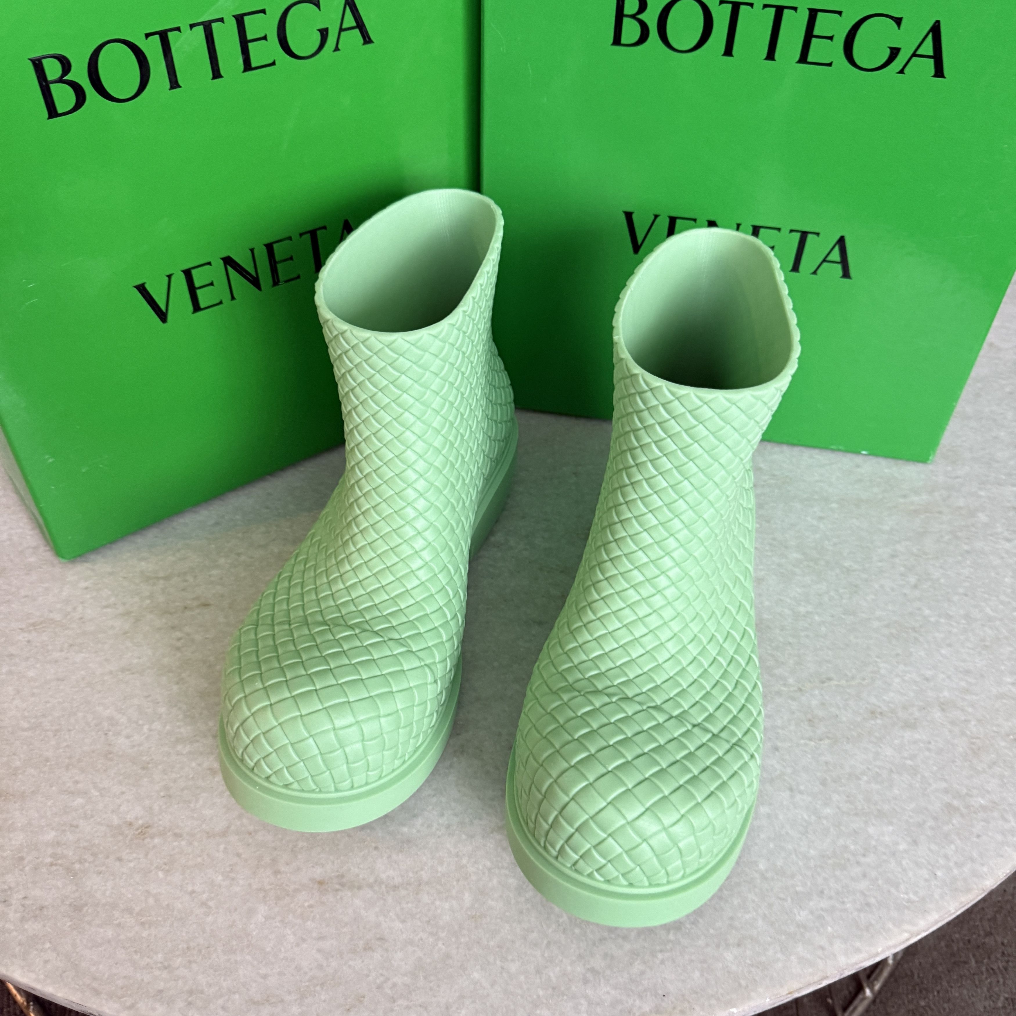 Bottega Veneta Bottega Veneta 763725 Green Men's Rubber Fireman Boots, 42 Size US 10 / EU 43 - 4 Thumbnail