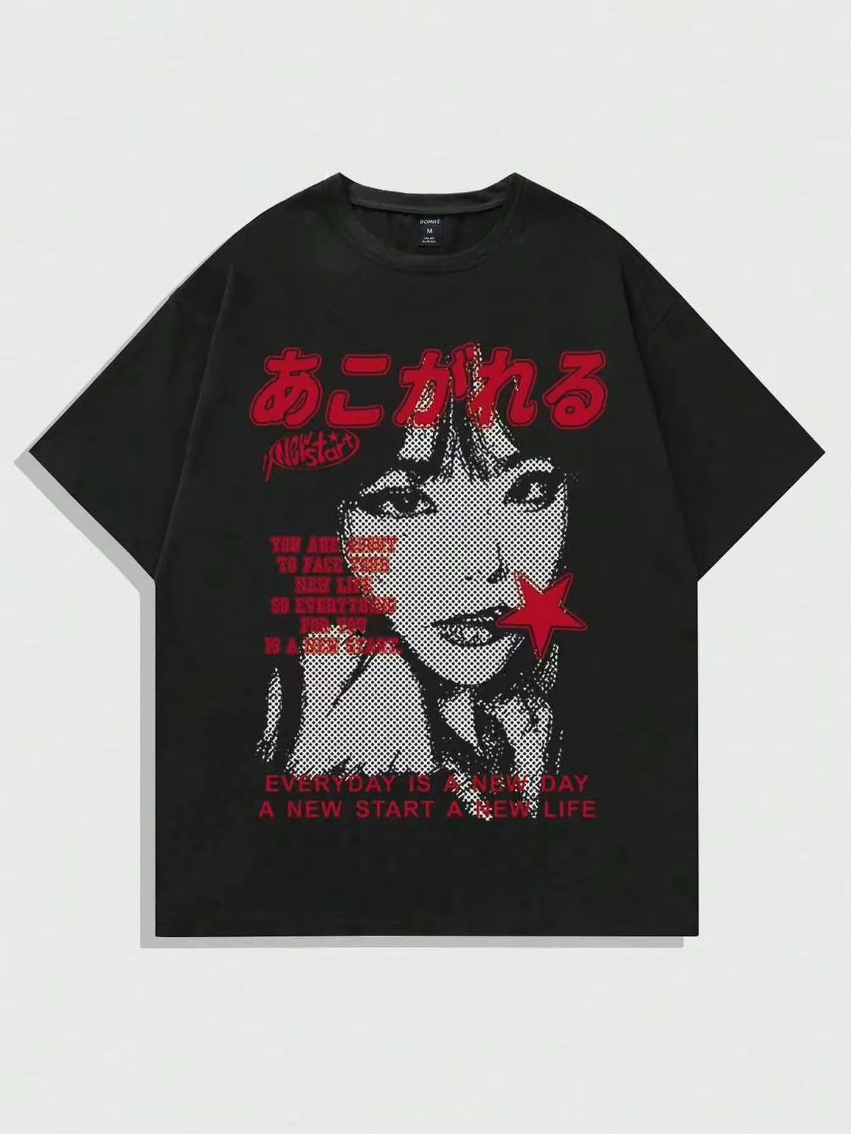 Japanese Brand Streetwear Graphic Tee – Japanese Pop Art, Bold Red Star Size US M / EU 48-50 / 2 - 3 Thumbnail