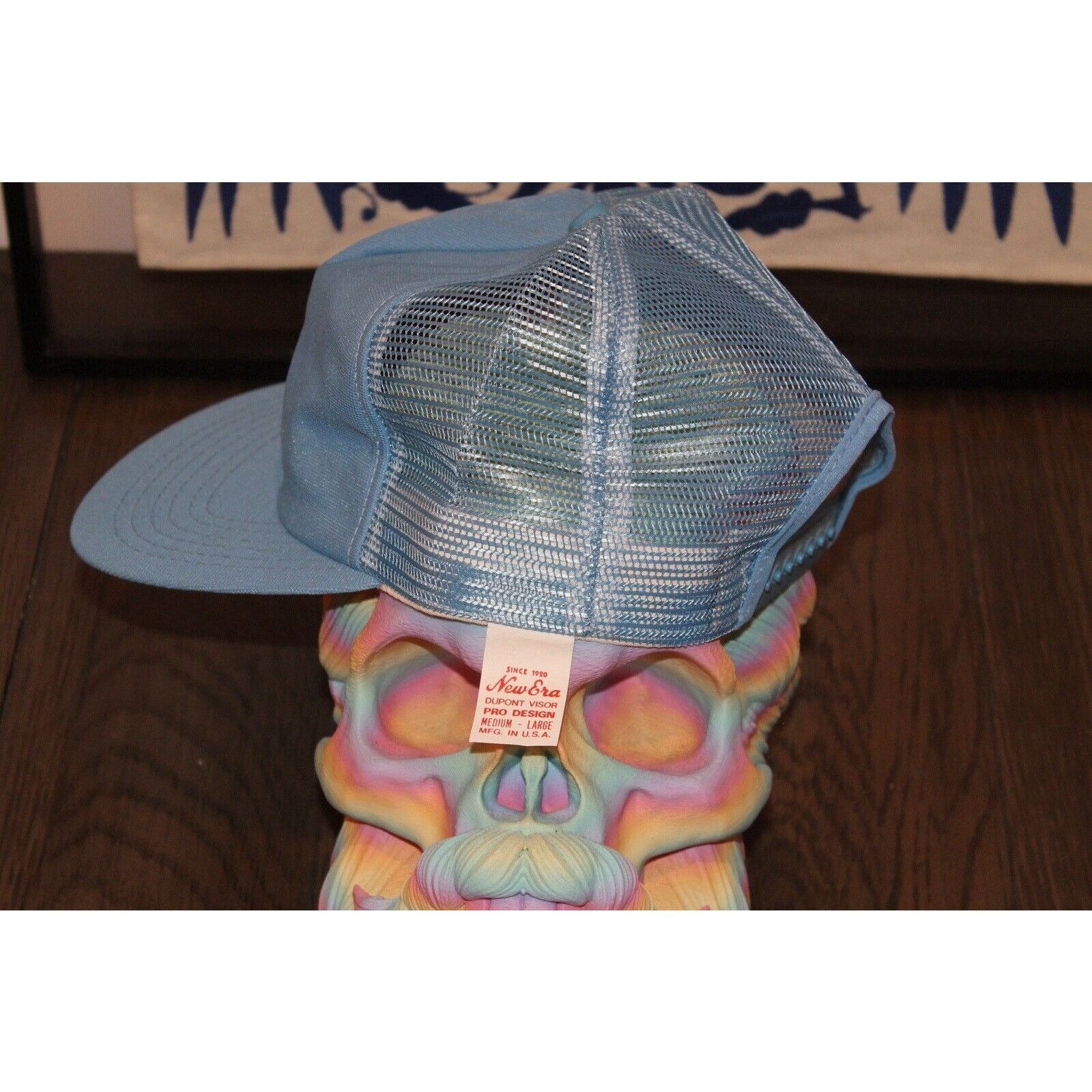 New Era VTG New Era Snapback Hat Trucker Baby Blue Dupont Visor Pro Size ONE SIZE - 3 Thumbnail