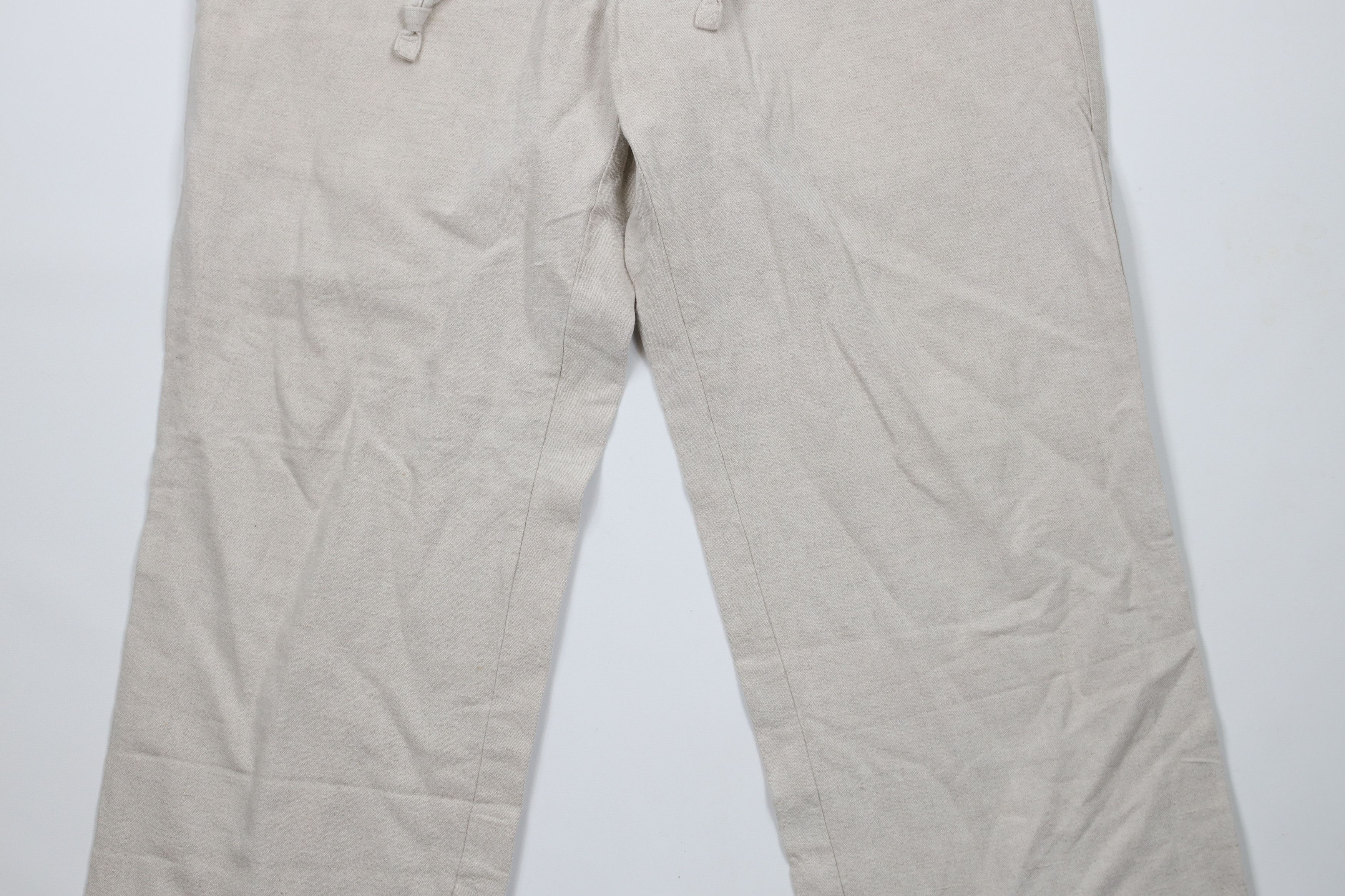 Vintage Vintage 90s Streetwear Blend Wide Leg Harem Pants Beige Size US 32 / EU 48 - 3 Thumbnail