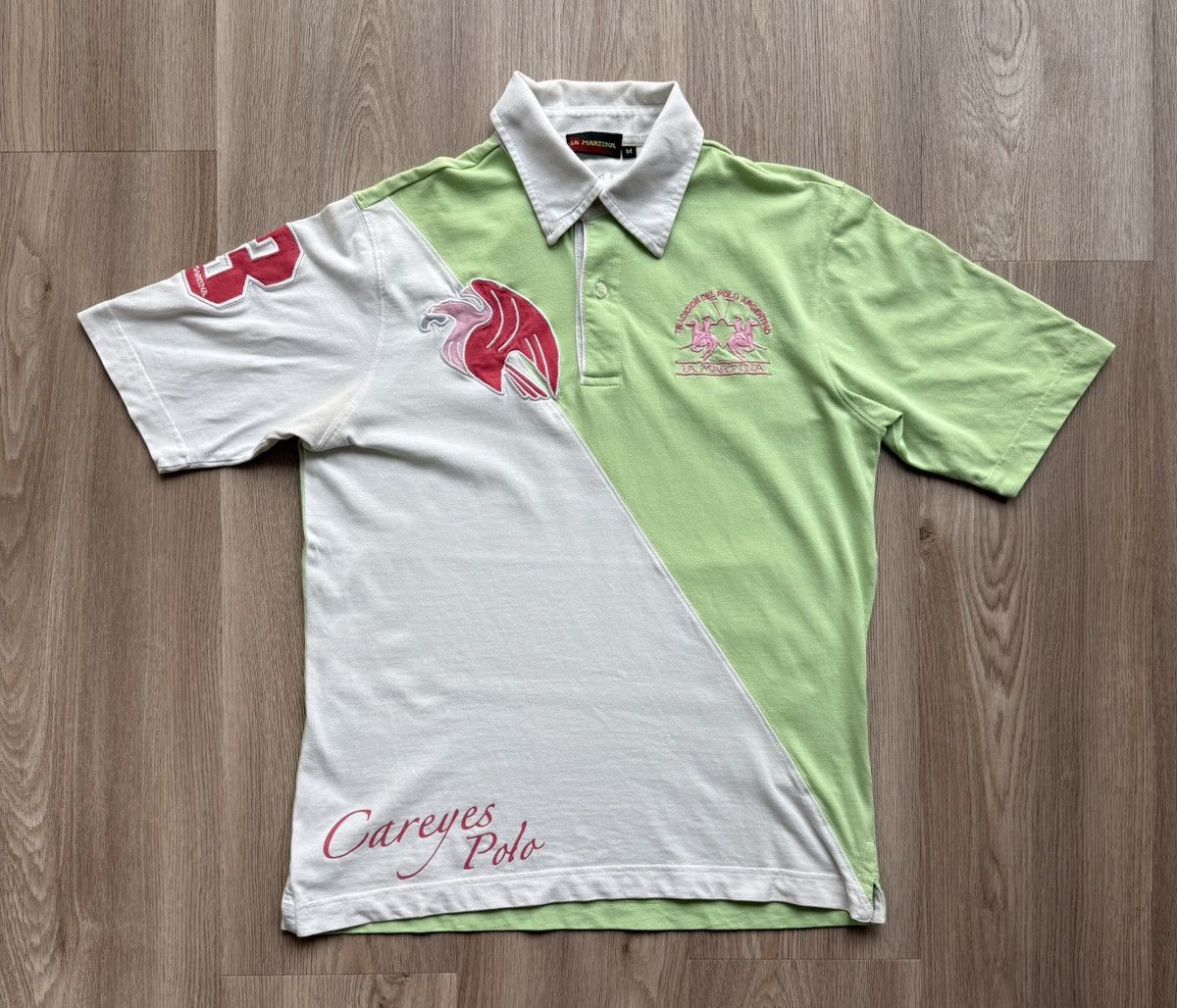La Martina La Martina Careys Polo #3 White/Green Polo T-Shirt Size US M / EU 48-50 / 2 - 1 Thumbnail