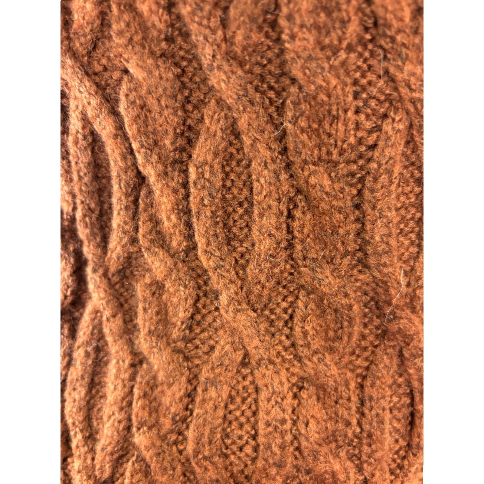 Anthropologie VINTAGE Anthropologie Cable-Knit Cardigan Sweater XS Orange Hooded Duster Fisherman Womens Size XS / US 0-2 / IT 36-38 - 6 Thumbnail