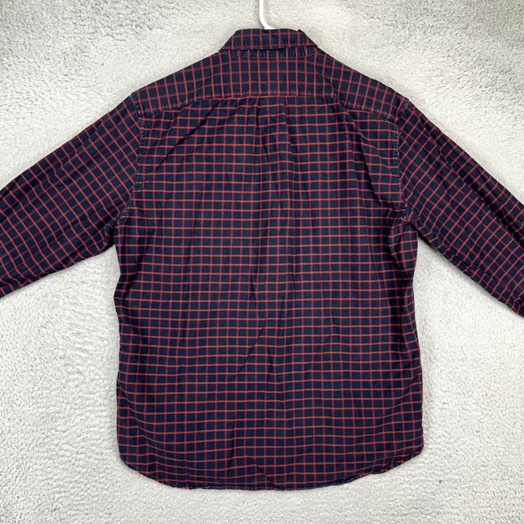J.Crew J.CREW Button-Down Shirt Mens Large Navy Red Plaid Pima Cotton Slim Fit Size US L / EU 52-54 / 3 - 3 Thumbnail