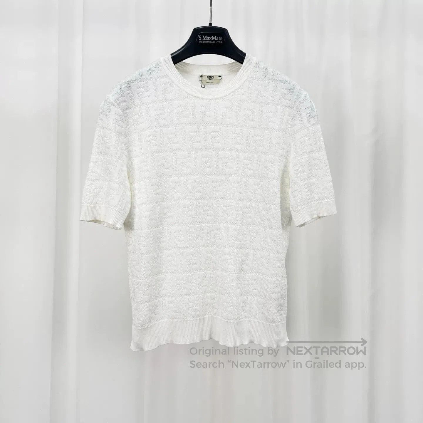 Fendi Fendi All-Over FF Logo Cut-Out Knit Top. Size S / US 4 / IT 40 - 1 Thumbnail
