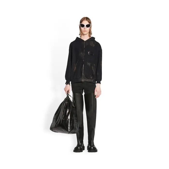 Balenciaga o1bcso1str0226 Dup / Gaffer Zip-Up Hoodie Small Fit In Black Size US M / EU 48-50 / 2 - 2 Thumbnail