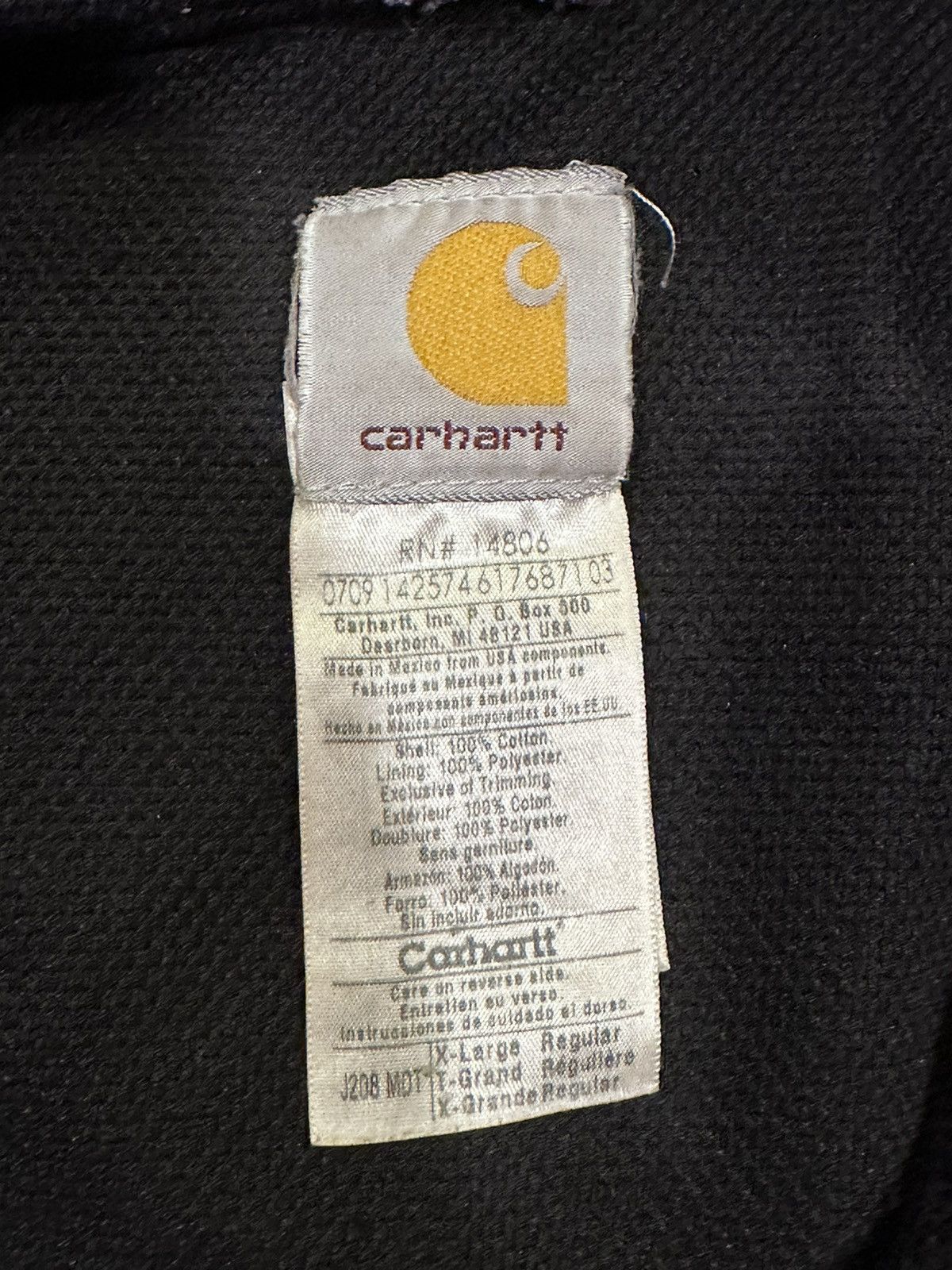 Carhartt Vintage Carhartt Faded Thrashed Hooded Distress Work Jacket Size US XL / EU 56 / 4 - 16 Thumbnail
