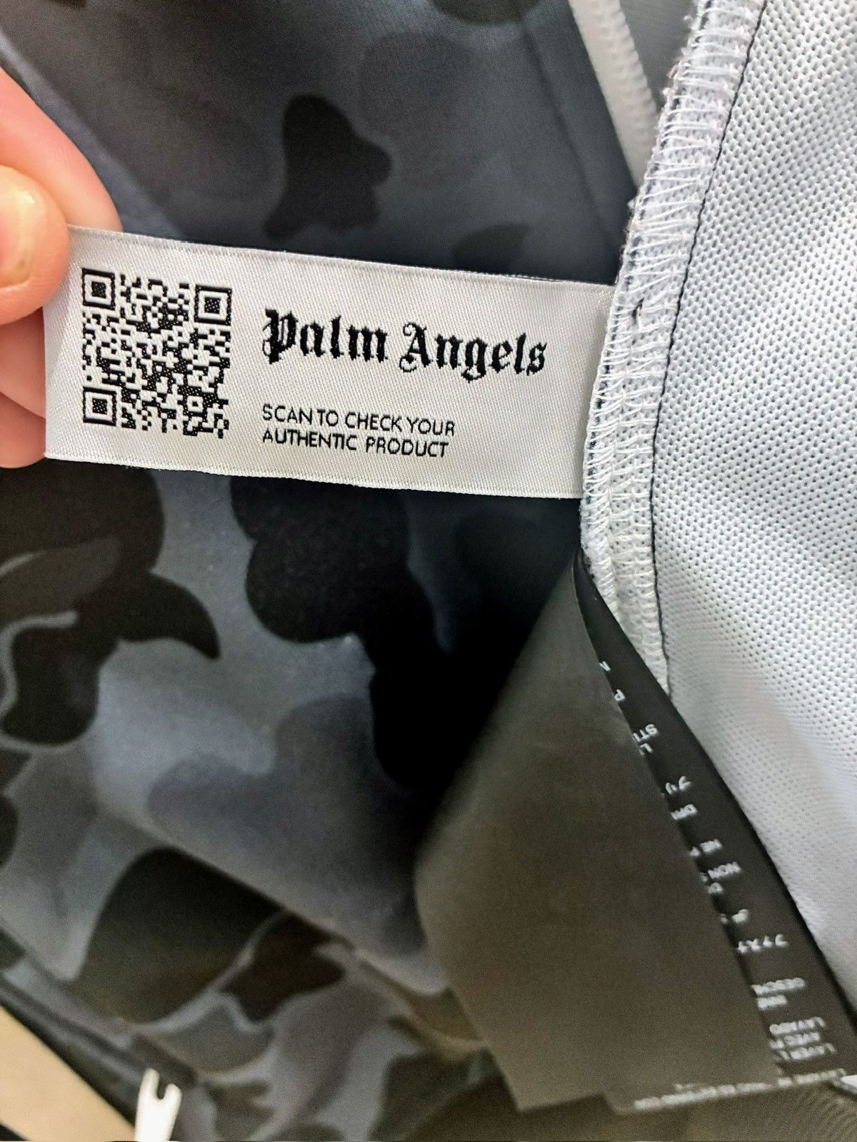Palm Angels Palm Angels Black/Grey Camo Track Jacket Size M Authentic Size US M / EU 48-50 / 2 - 3 Thumbnail