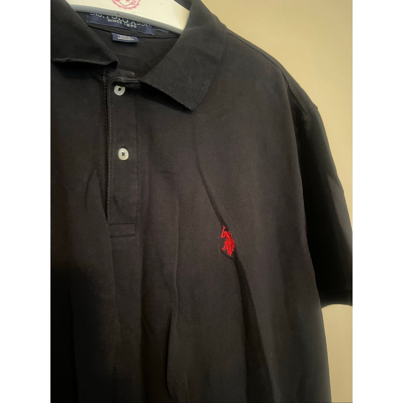 U.S. Polo Assn. U.S. Polo Assn Black Collared Shirt Mens Size 2XL Size US XXL / EU 58 / 5 - 2 Thumbnail