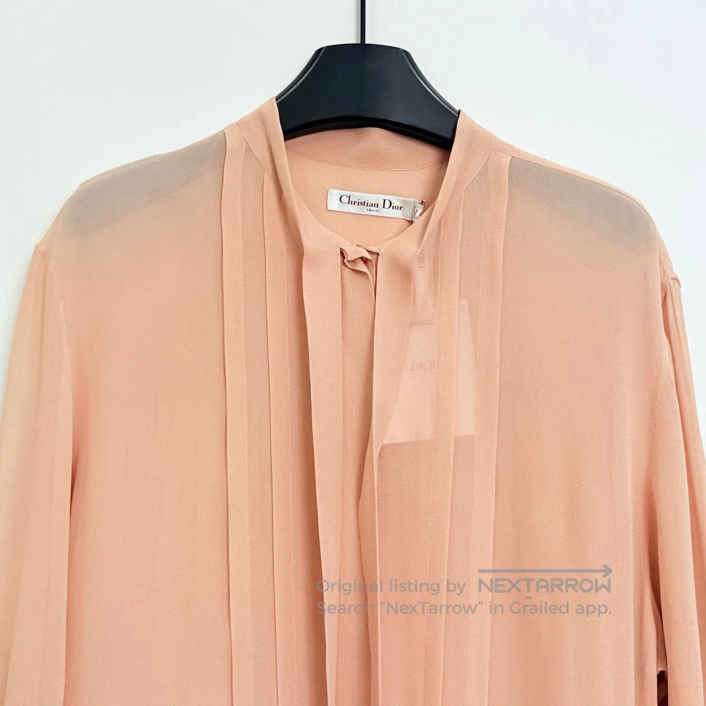 Dior Dior Silk Ribbon Long Shirt. Size XS / US 0-2 / IT 36-38 - 2 Thumbnail