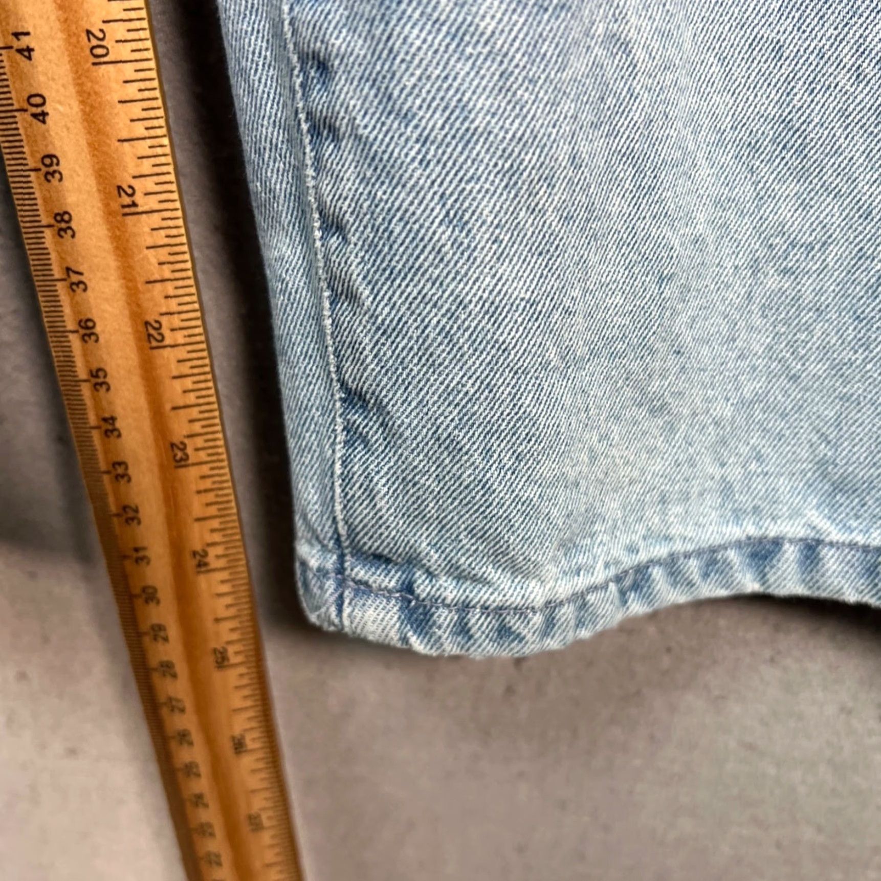 AMOMENTO Amomento Womens Jeans High-Waisted Light Blue Denim 100% Cotton L Adults Large 5-Pocket Rise High Vintage Style Mens Womens Girls Boys Size 36" / US 14 / IT 50 - 7 Thumbnail