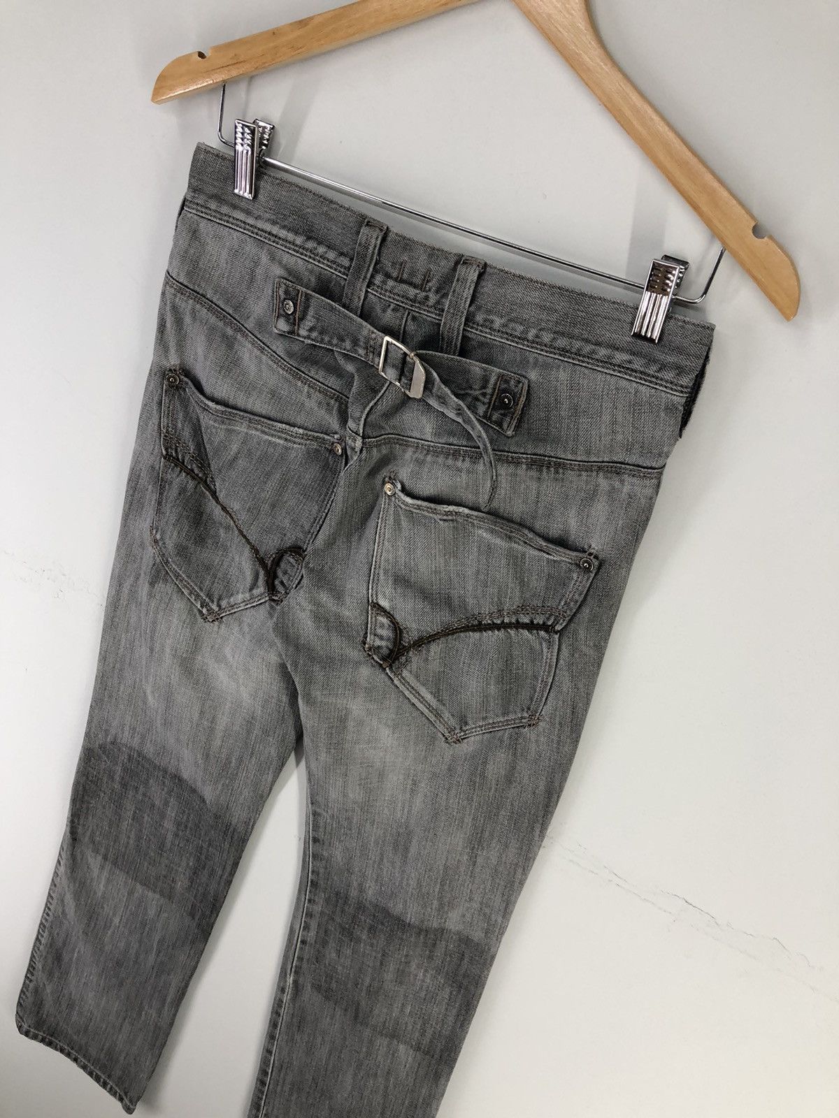 Japanese Brand × Seditionaries Japanese Brand Back Number Buckle Back Light Wash Jeans Size US 28 / EU 44 - 13 Thumbnail