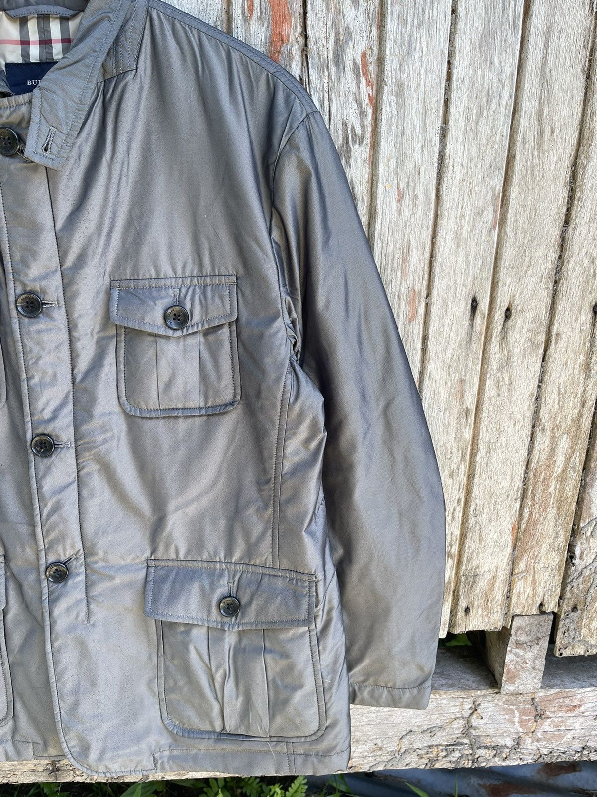 Burberry Burberry London Waxed Field Jacket – Grey Size M / US 6-8 / IT 42-44 - 4 Thumbnail