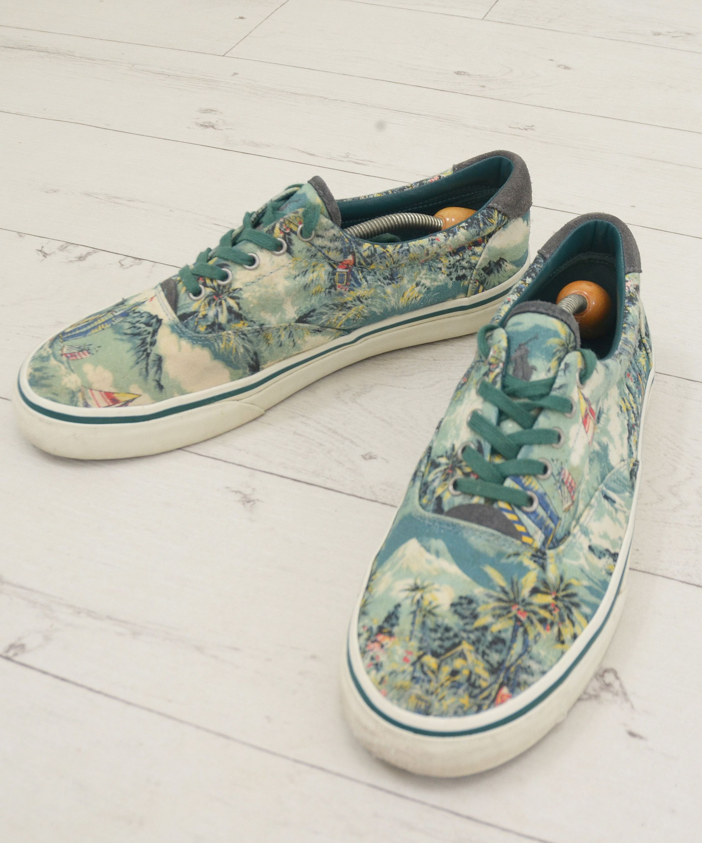 Polo Ralph Lauren × Ralph Lauren Polo Ralph Lauren Thorton 3 Tartan Graffiti Sneakers Hawaii Size US 10 / EU 43 - 5 Thumbnail