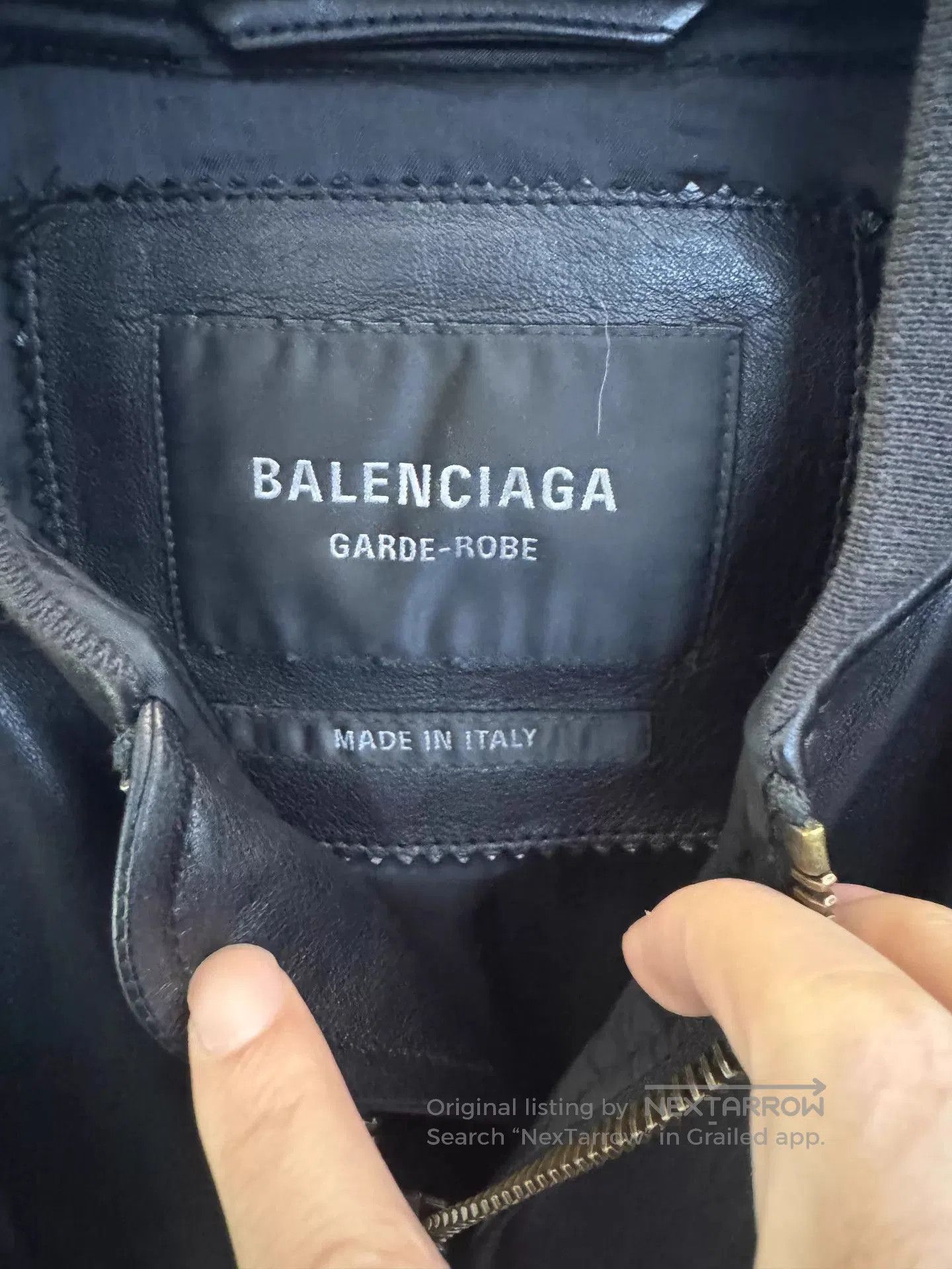 Balenciaga Black Leather Bomber Jacket. Size US XS / EU 42 / 0 - 4 Thumbnail