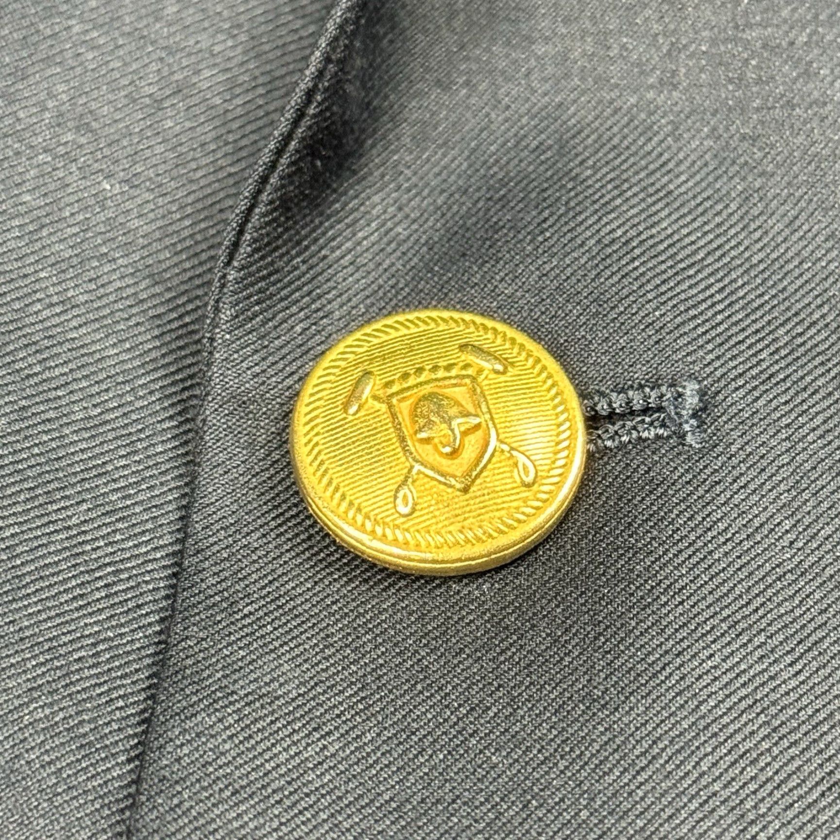 Ralph Lauren VTG LAUREN RALPH LAUREN PREPPY TWO-BUTTON WOOL SPORT COAT BLAZER 43R BLUE NOTCH LAPEL SINGLE-BREASTED VINTAGE Mens Size 46R - 3 Thumbnail