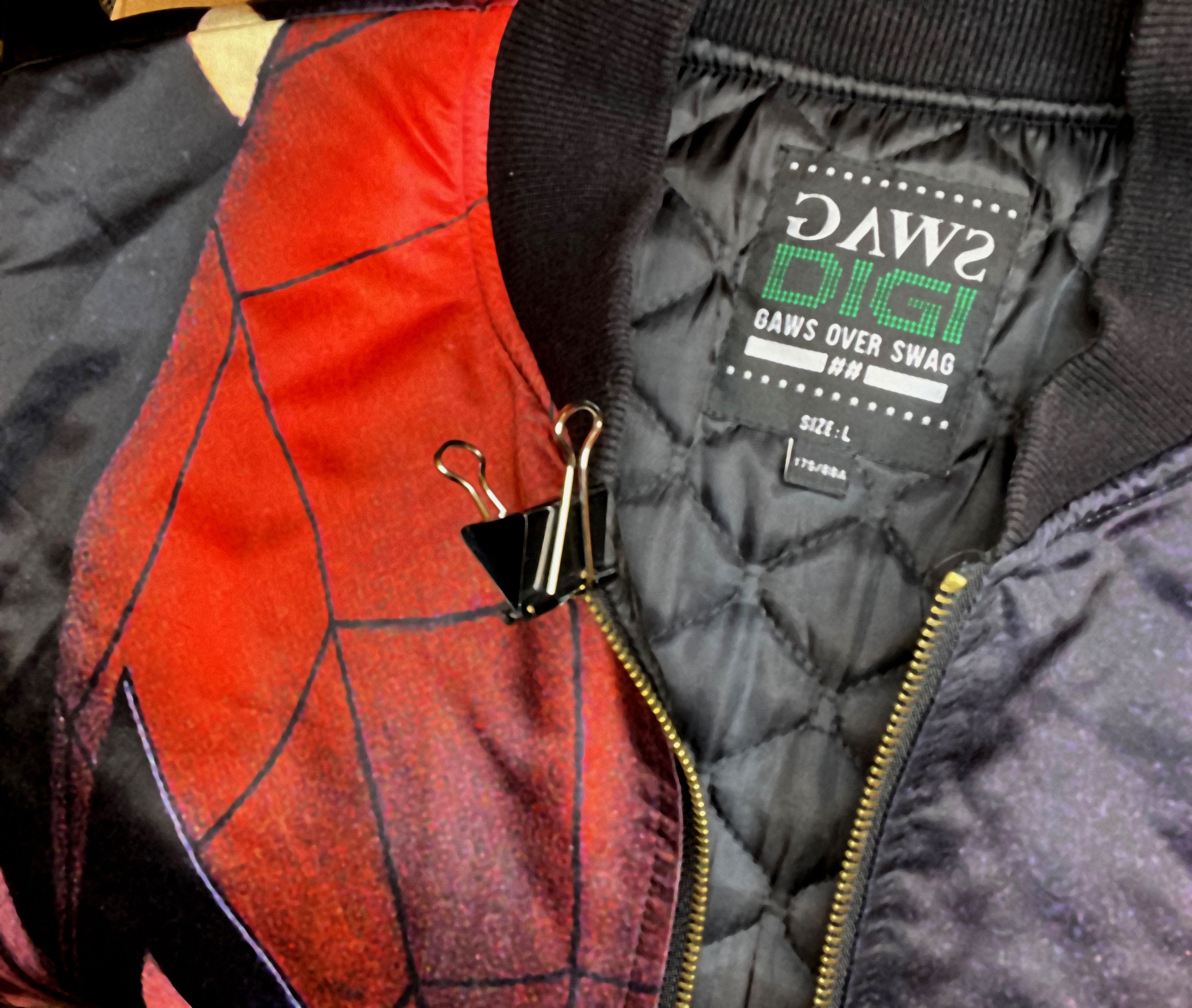 Marvel Comics Digi GAWS Over SWAG Spiderman /Captain America Bomber Jacket Size US L / EU 52-54 / 3 - 2 Thumbnail