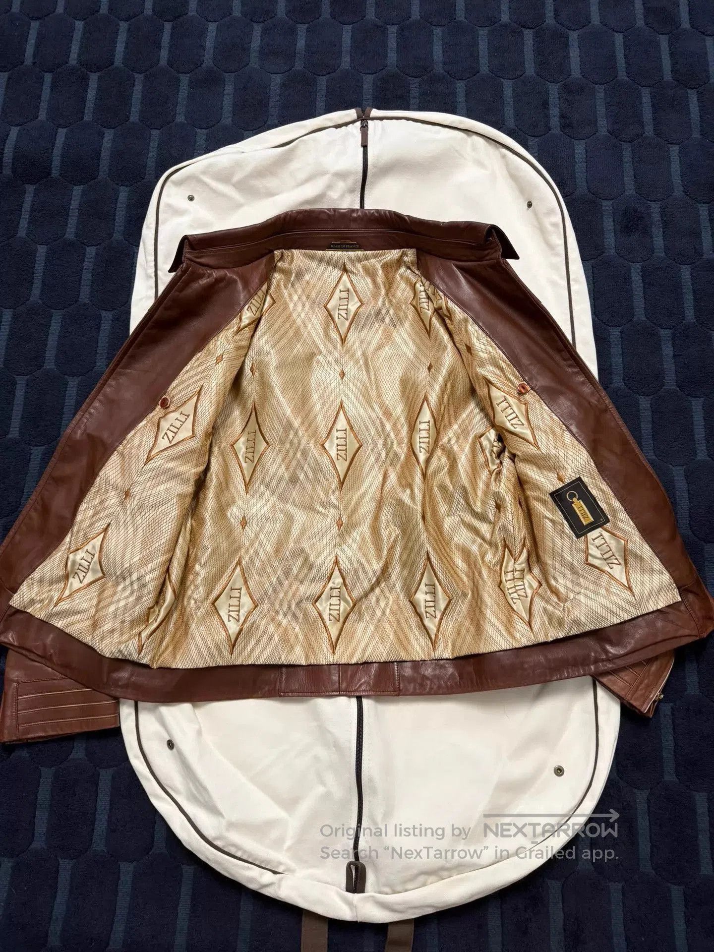 Zilli Brown Leather Jacket with Pockets - Size L. Size US L / EU 52-54 / 3 - 4 Thumbnail