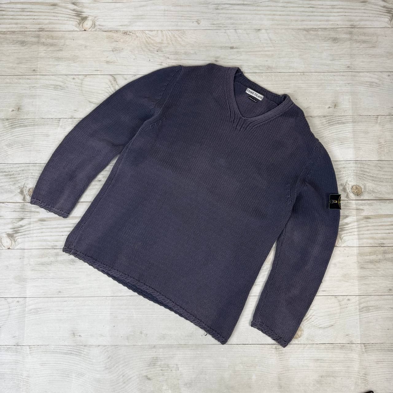 Stone Island Vintage Stone Island 1998 Knit Sweater Pullover Faded Size US L / EU 52-54 / 3 - 1 Thumbnail