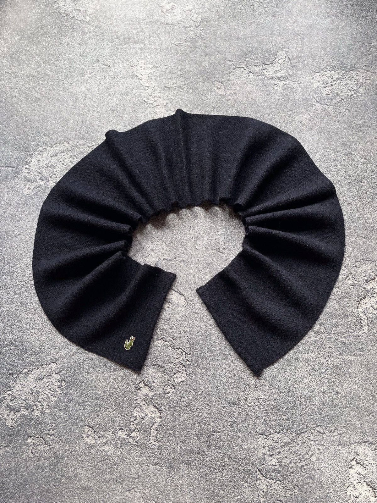 Japanese Brand × Lacoste Lacoste Scarves Wool 90s Scarf Navy Designer Size ONE SIZE - 1 Thumbnail