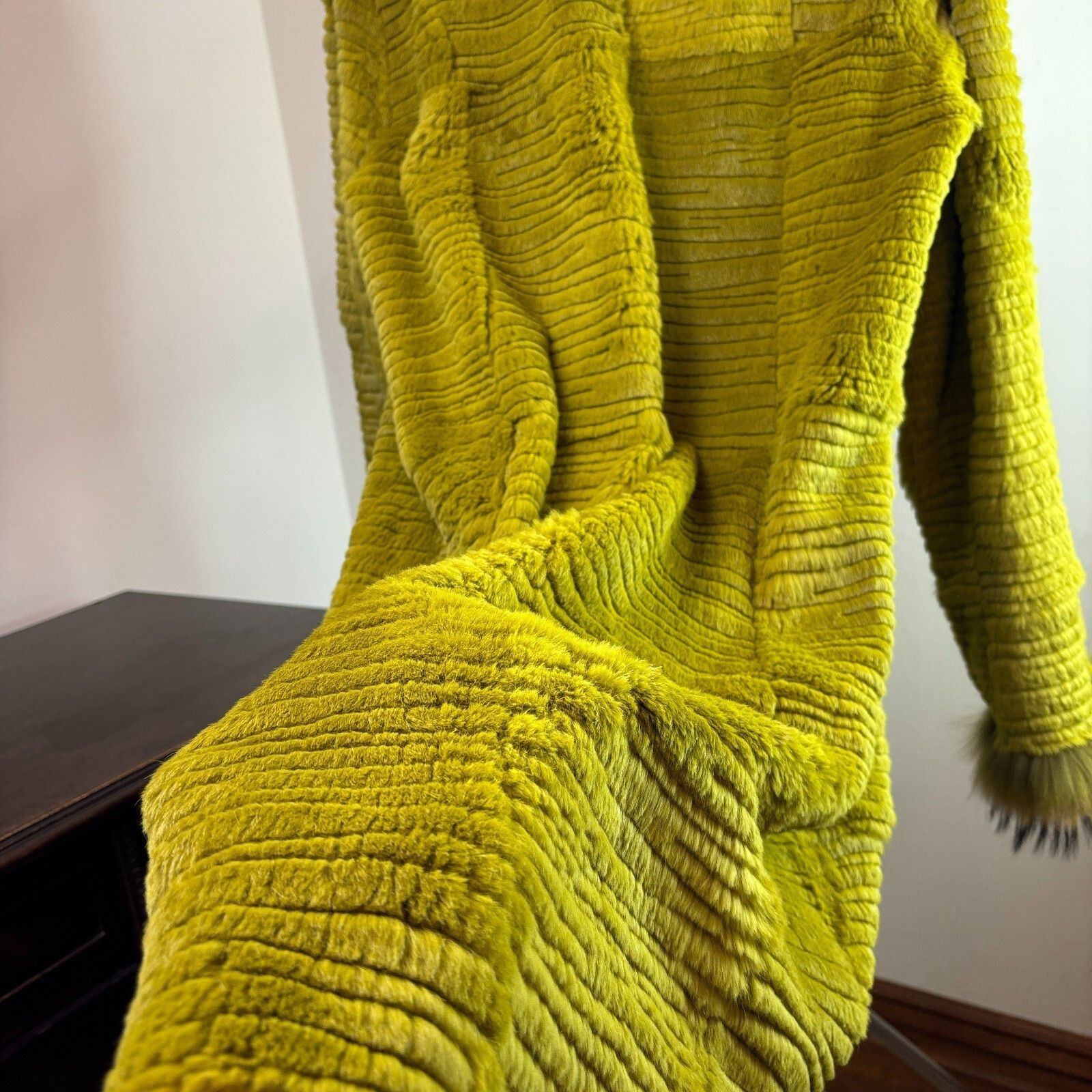 Other Rizal Reversible Fur Coat Olive Green 100% Rabbit Fox Fur & Size M / US 6-8 / IT 42-44 - 11 Thumbnail