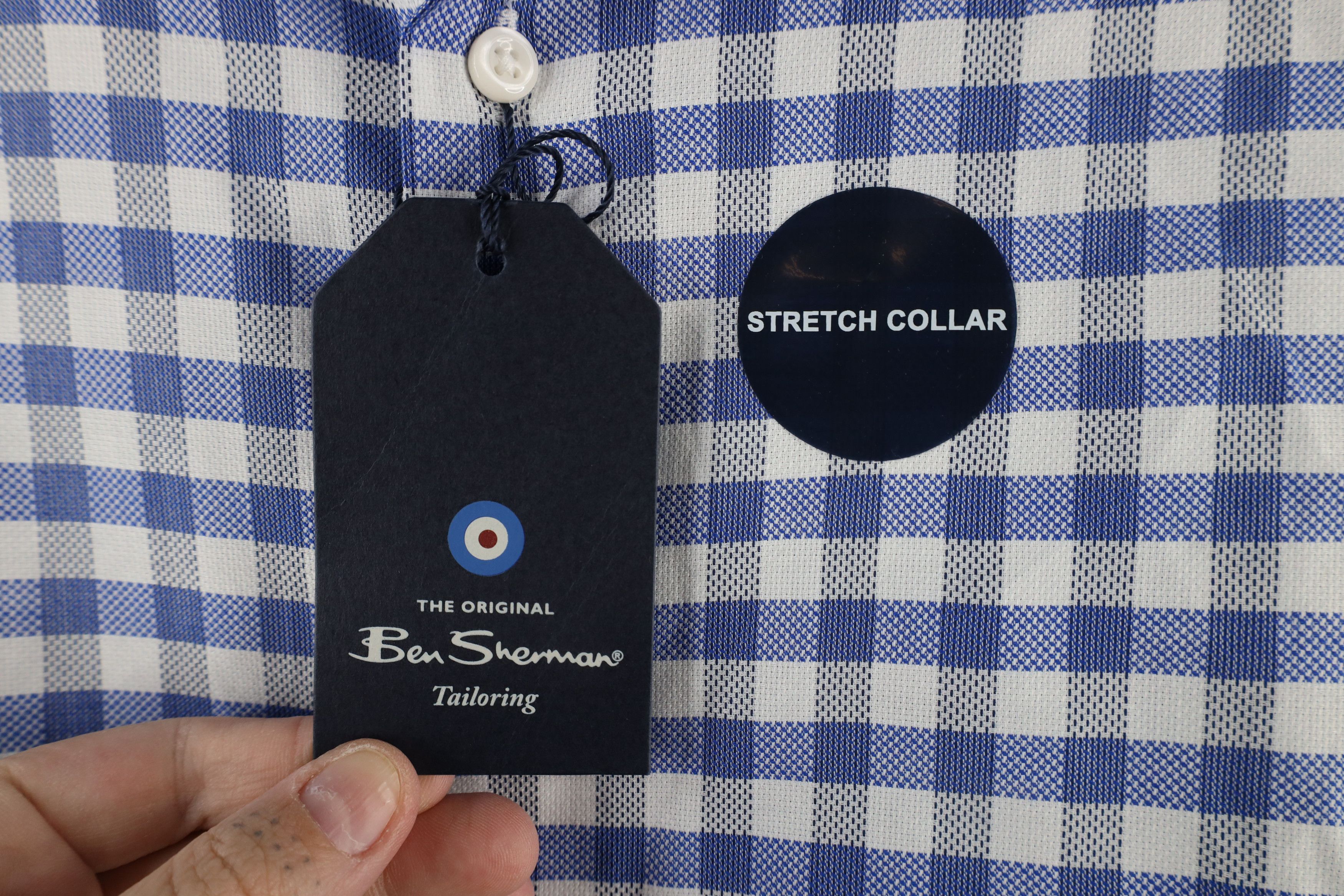 Ben Sherman × Vintage New Ben Sherman Slim Fit Stretch Collared Button Shirt Size US M / EU 48-50 / 2 - 4 Thumbnail