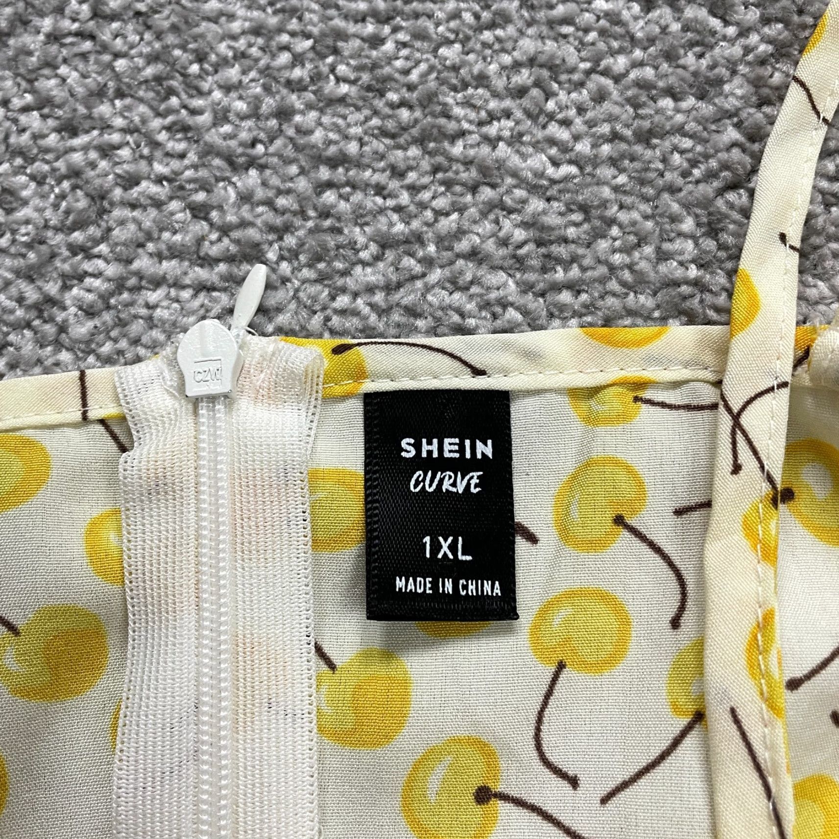 Shein Shein Dress Womens XL Yellow Cherry Midi Spaghetti Dainty Curve Soft Camisole Size XL / US 12-14 / IT 48-50 - 5 Thumbnail