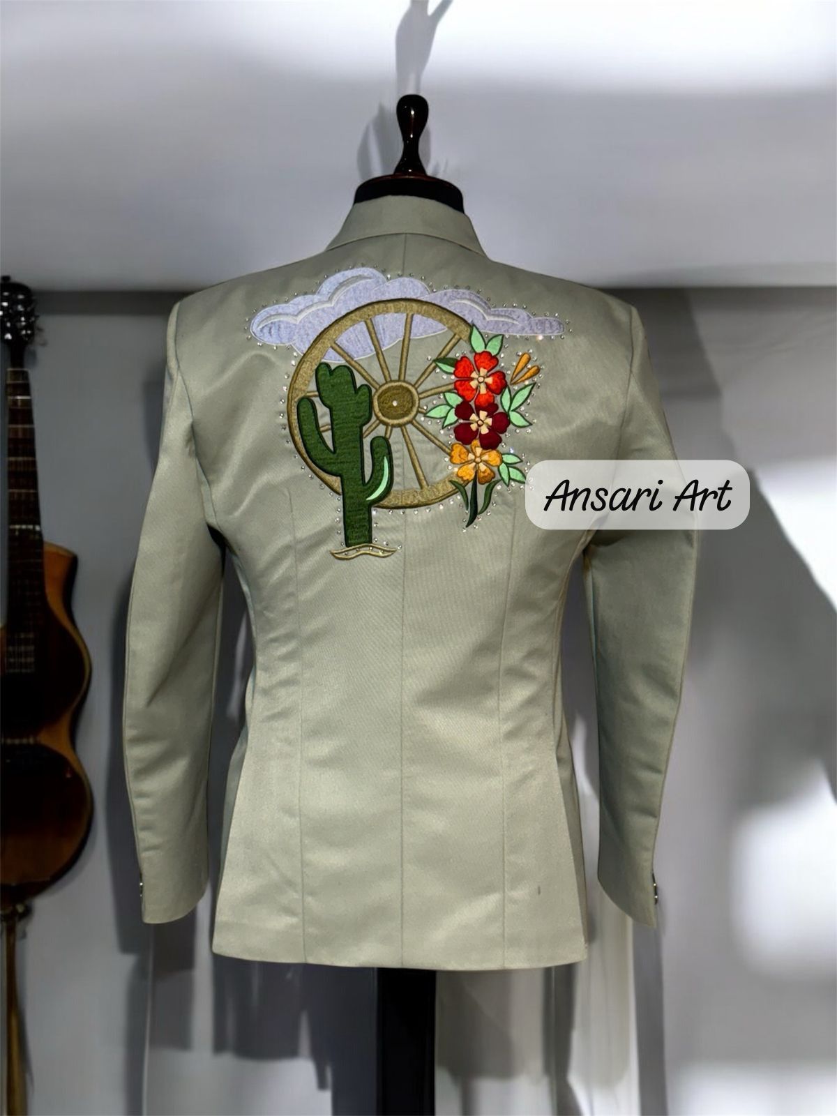Other Men 2PC Customized cactus, floral embroidery western outfit Size 46R - 5 Thumbnail
