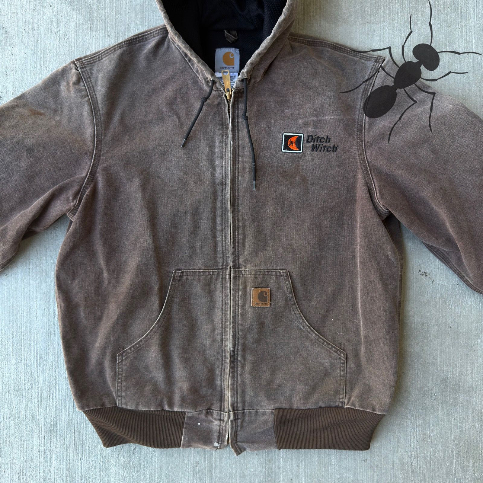 Carhartt × Vintage Vintage Carhartt J25 CHT brown hooded work wear jacket Size US M / EU 48-50 / 2 - 3 Thumbnail