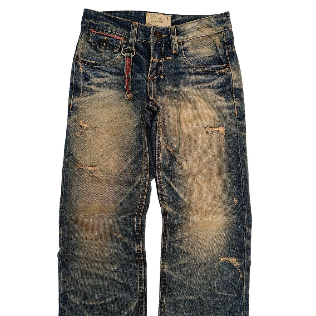 Japanese Brand Vintage Japanese Lolita Jeans Mud Wash Distressed Denim Size US 28 / EU 44 - 3 Thumbnail