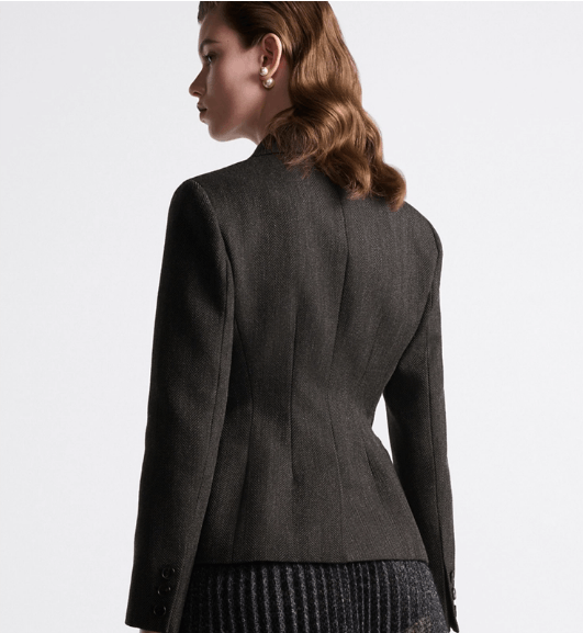 Dior o1w1db10925 441V64 Marlène Jacket in Gray Size L / US 10 / IT 46 - 6 Thumbnail