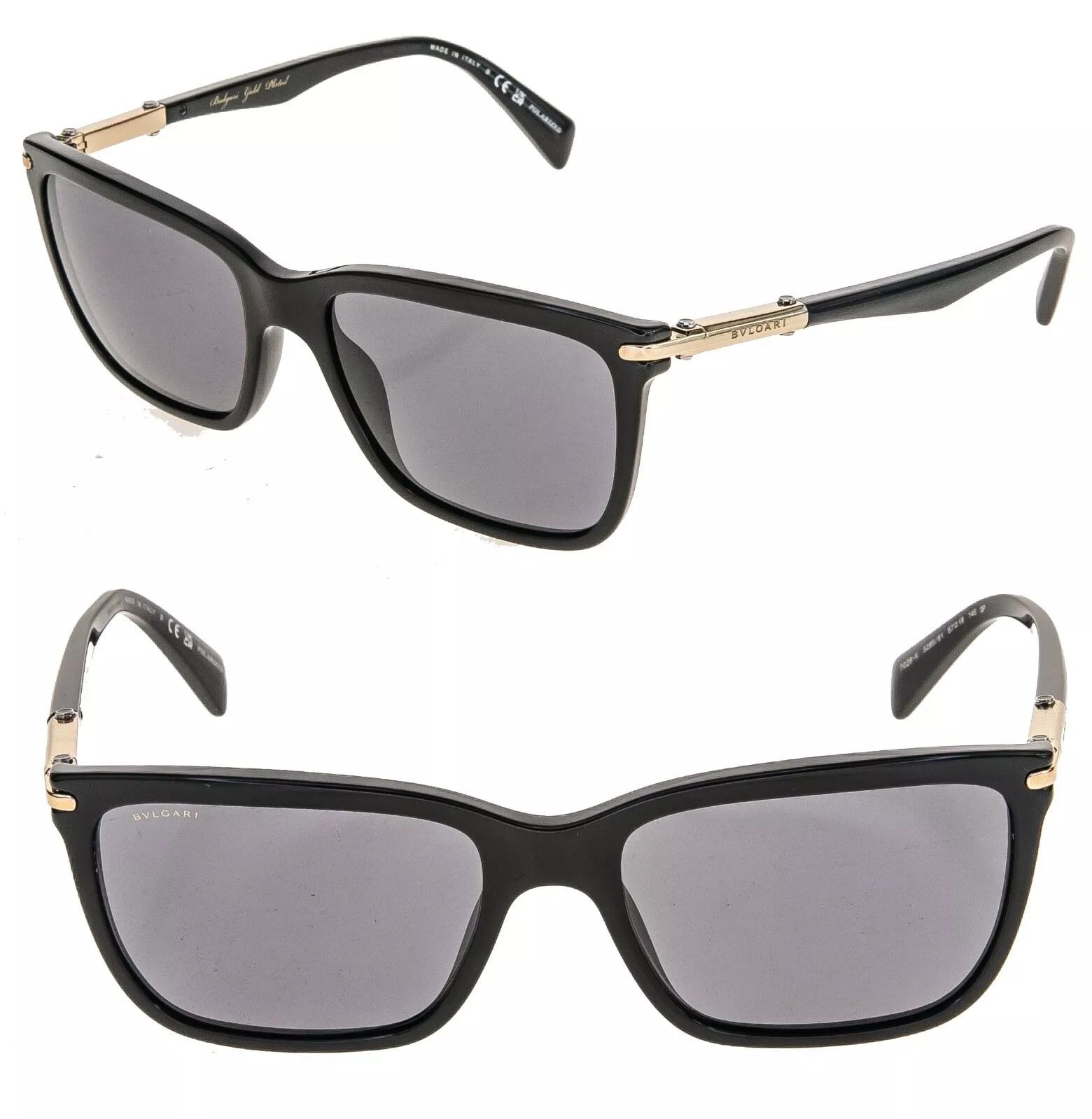 Bvlgari BVLGARI Le Gemme 7028 Black Plated Pilot Sunglasses BV7028K Size ONE SIZE - 1 Thumbnail