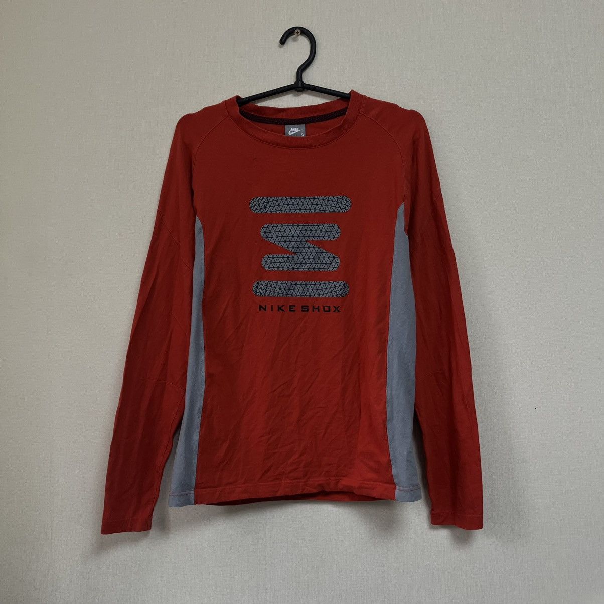 Nike Nike Shox Vintage Long Sleeve White Big Logo Drill Size US S / EU 44-46 / 1 - 1 Thumbnail