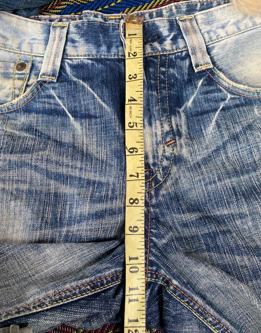 Edwin 💥FLARE💥VINTAGE EDWIN 503 BLUE DISTRESSED DENIM Denim Size US 31 - 14 Thumbnail