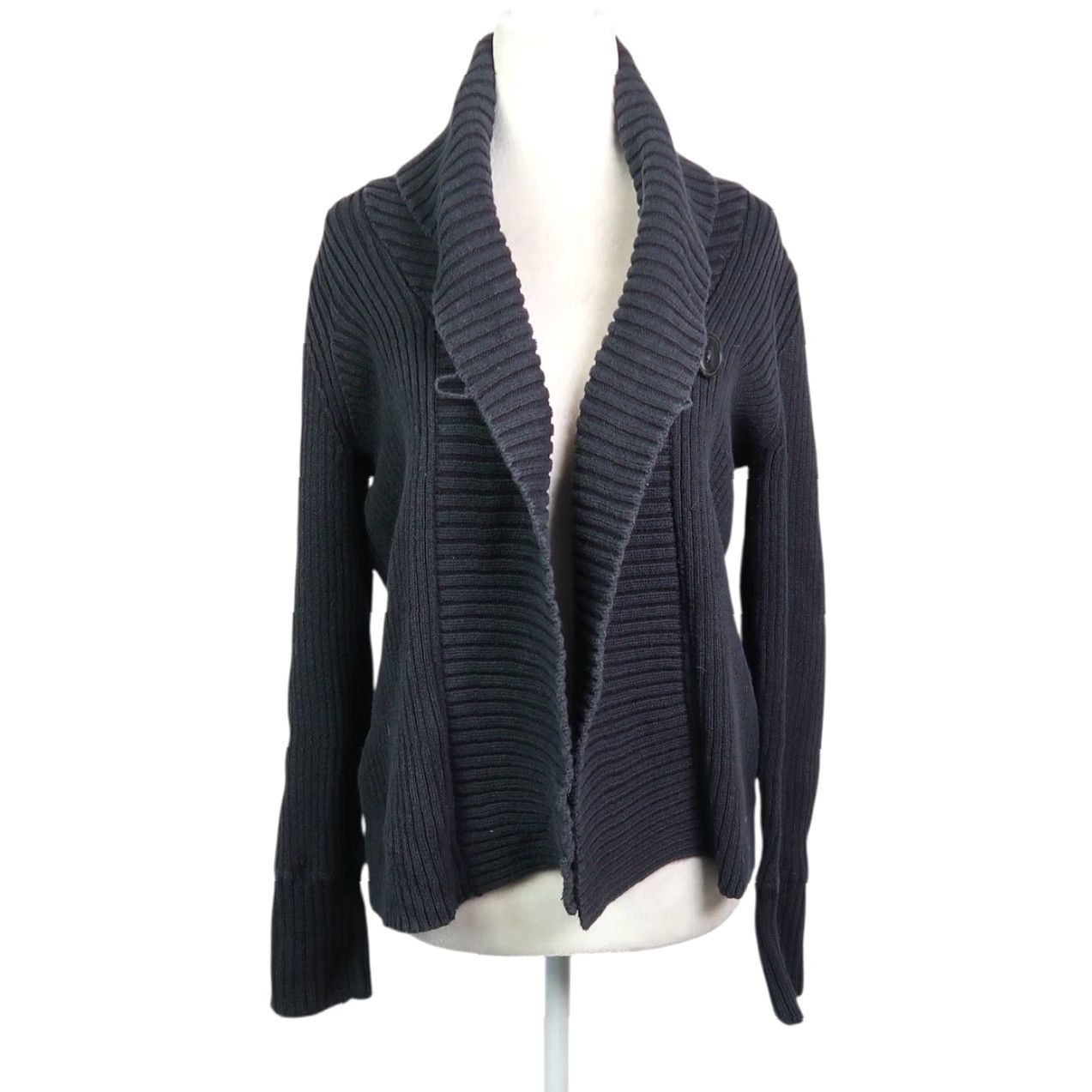 Calvin Klein **VINTAGE 90S CALVIN KLEIN BLACK COTTON LARGE CARDIGAN SWEATER** User: VINTAGE 90S CALVIN KLEIN BLACK COTTON LARGE CARDIGAN SWEATER Size L / US 10 / IT 46 - 5 Thumbnail