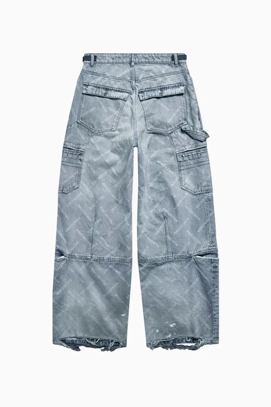 Balenciaga Monogram Japanese Denim Cargo Jeans Size US 32 / EU 48 - 2 Thumbnail