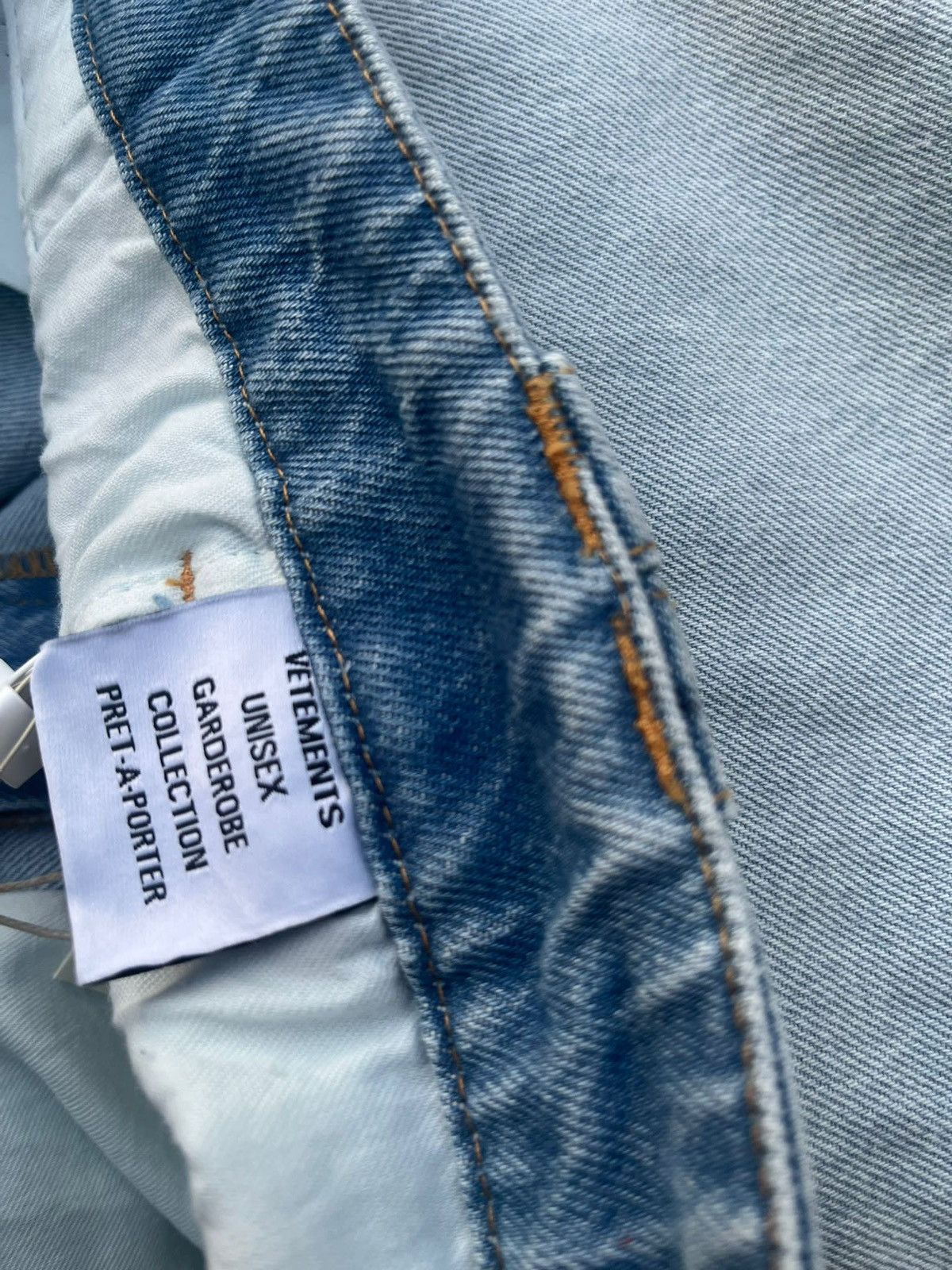Vetements Triple Zip Baggy Jeans in Denim Light Blue Size US 30 / EU 46 - 20 Thumbnail
