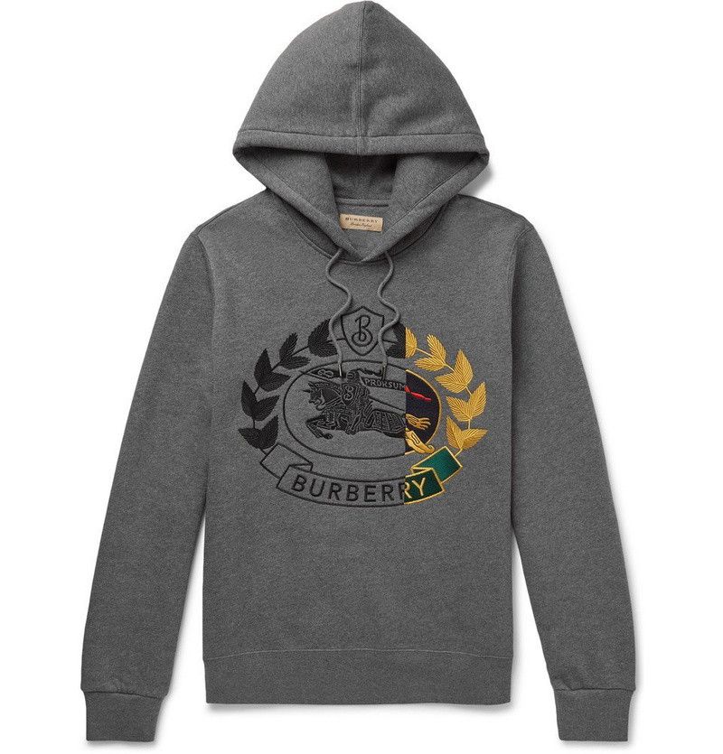 Burberry Burberry Logo Embroidered Mélange Fleece Back Cotton Size US XS / EU 42 / 0 - 1 Thumbnail